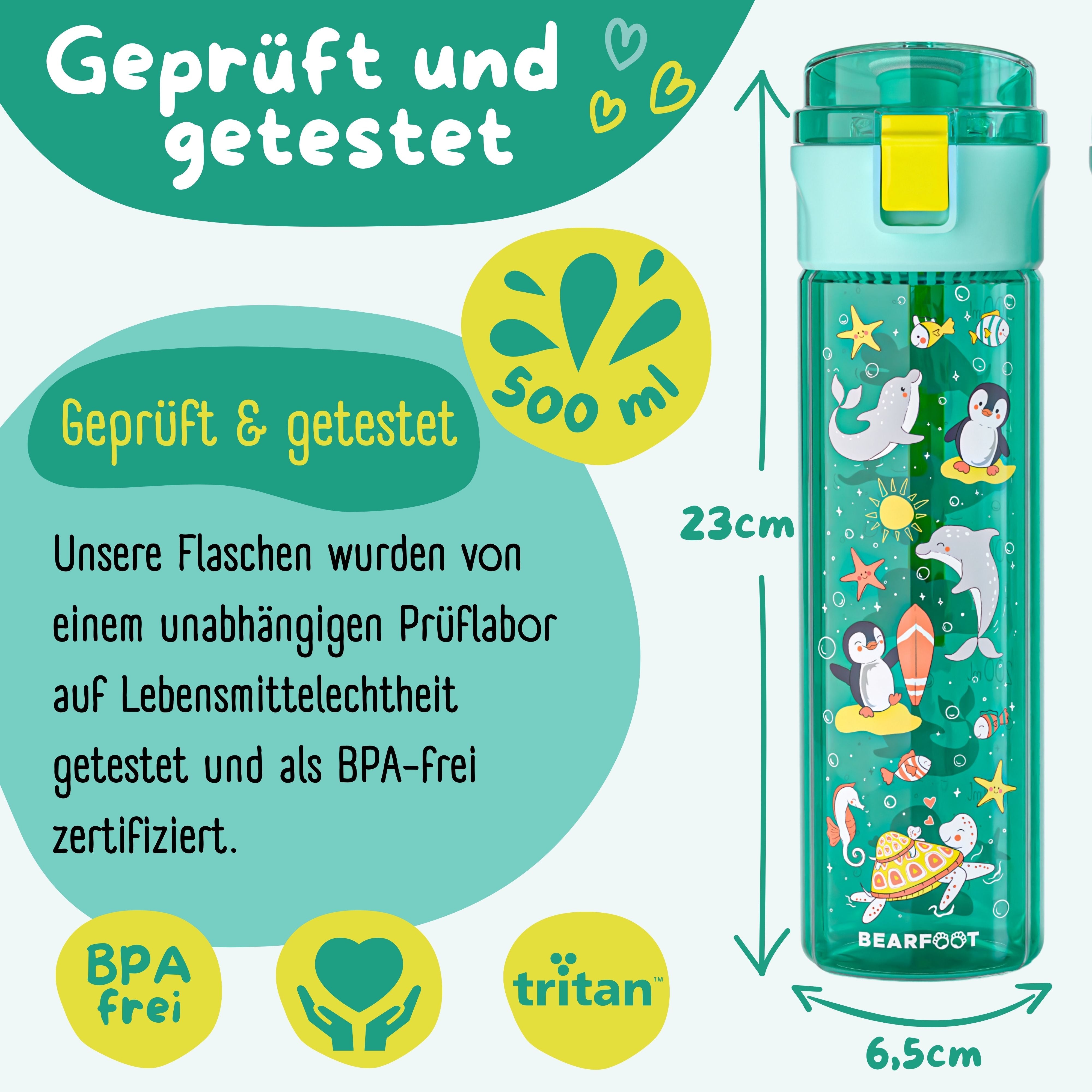 bearfoot-trinkflasche-kinder-500ml-ozean-mint-stimmungs-skala image 5