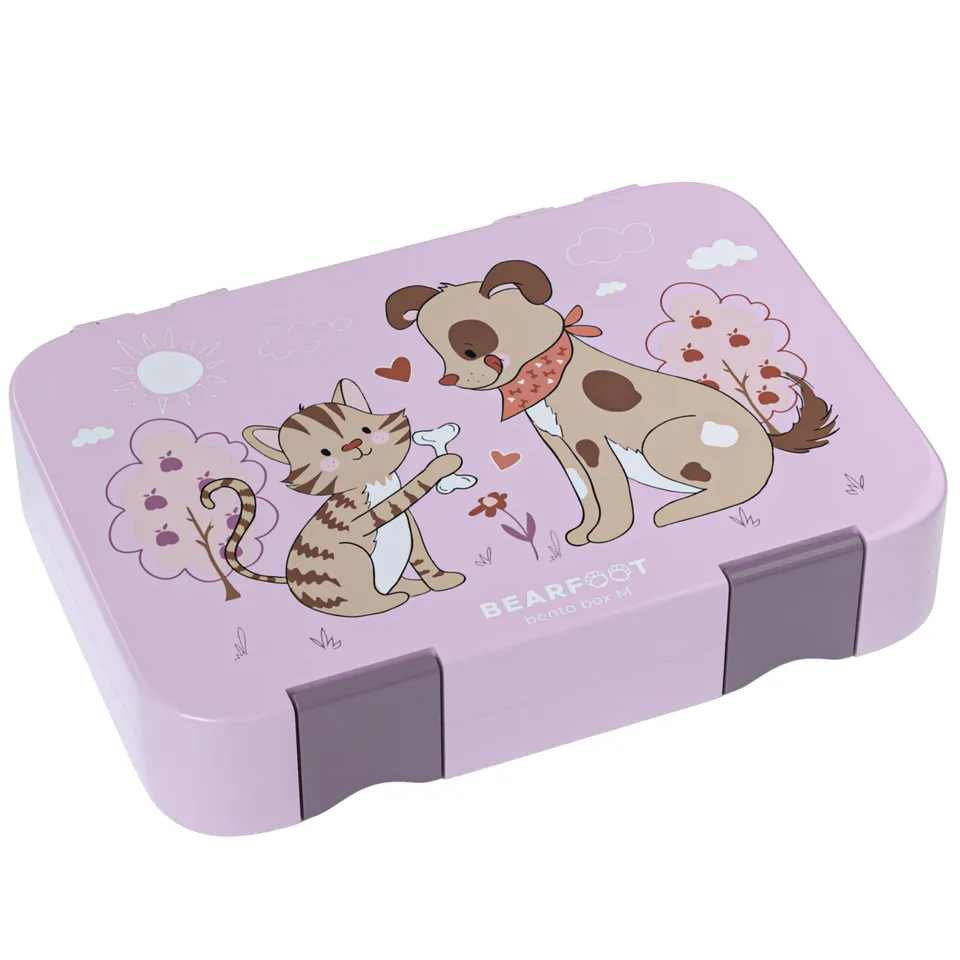 bearfoot-brotdosen-hund-katze-lila-brotdose-mit-f-chern-bento image 1