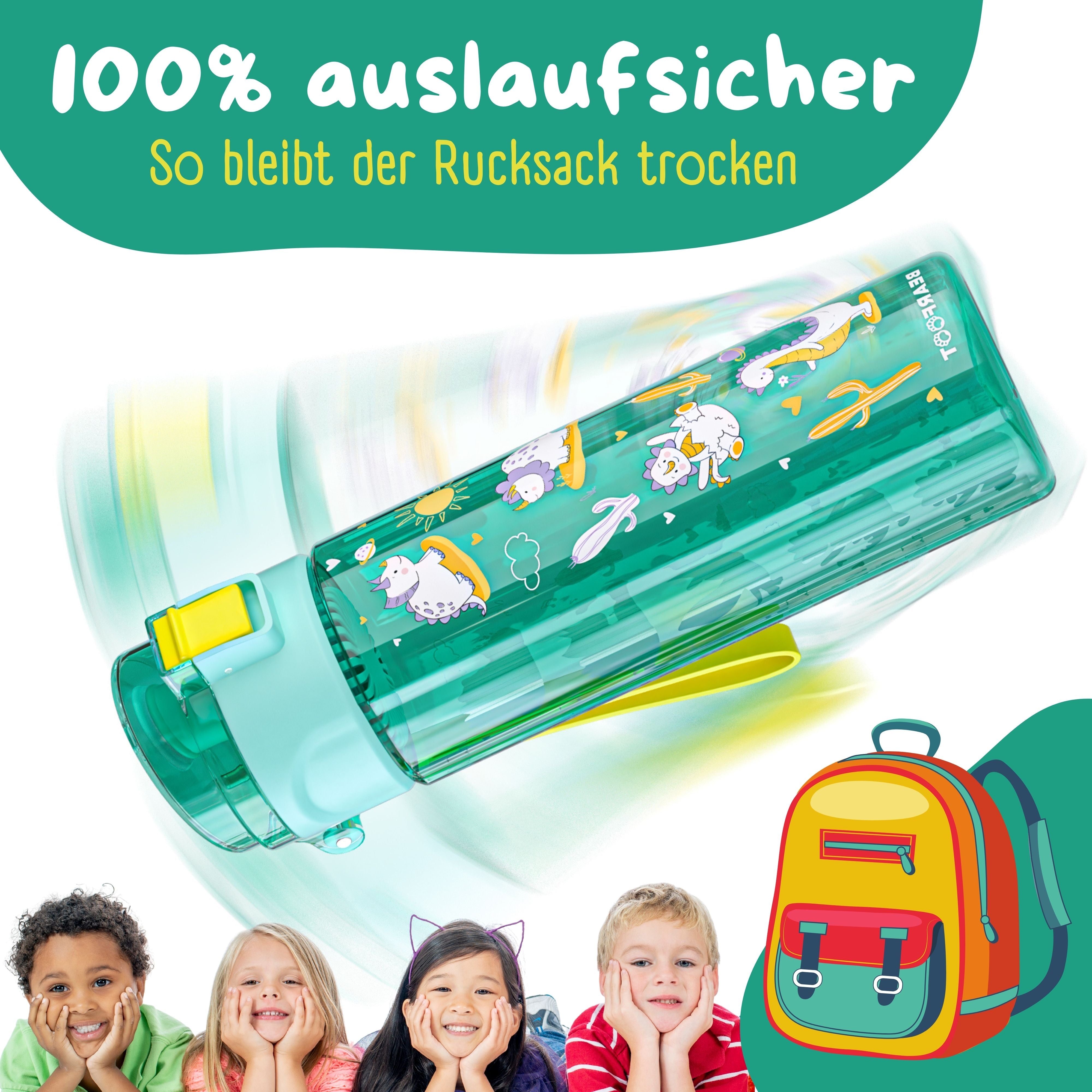 bearfoot-trinkflaschen-dinos-mint-trinkflasche-500-ml-bpa-frei image 8
