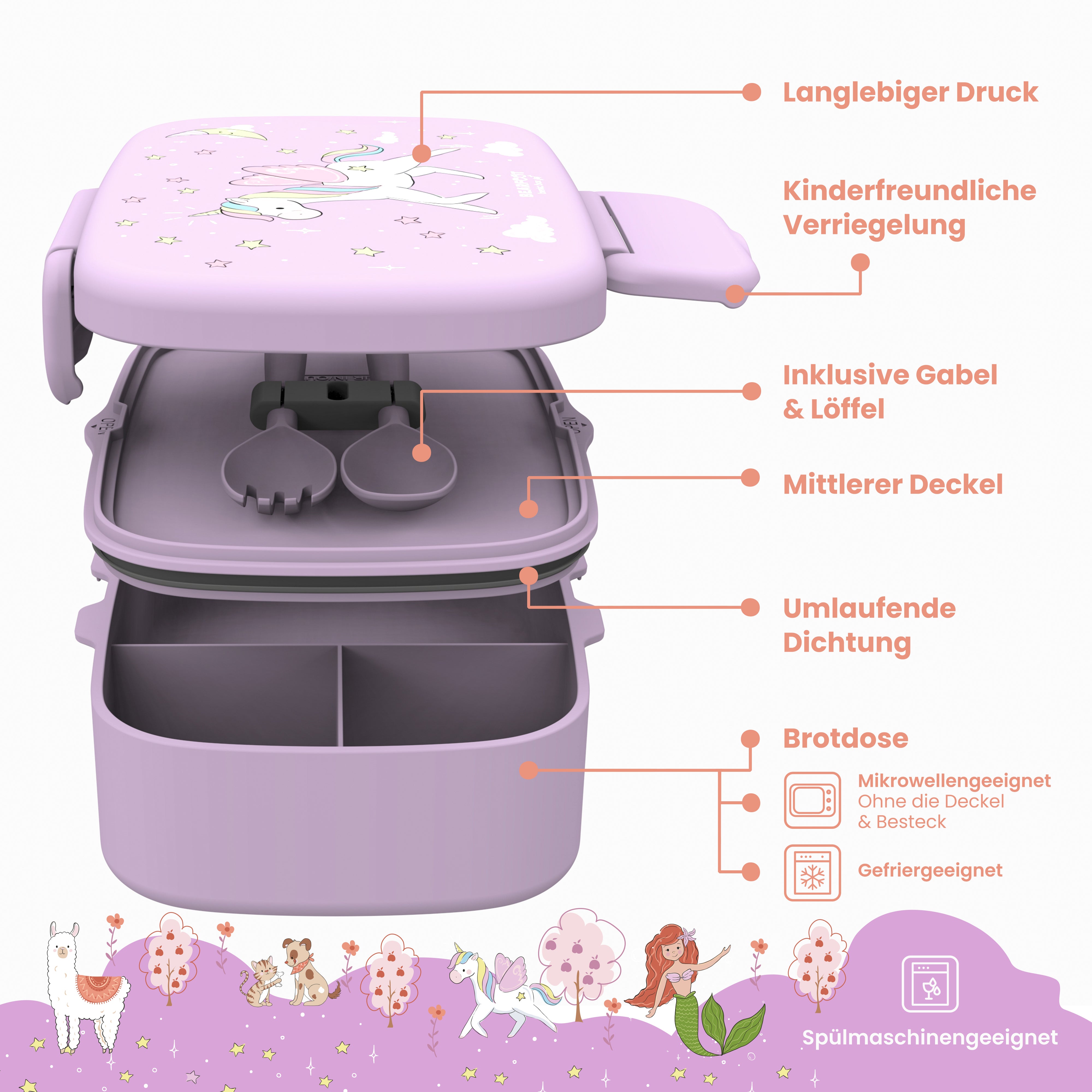 bearfoot-bundle-einhorn-bento-box-set-trinkflasche-450-ml image 8