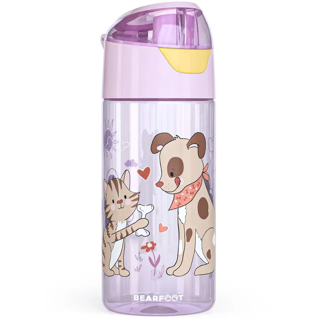 bearfoot-trinkflasche-hund-katze-pink-450ml-tritan image 1
