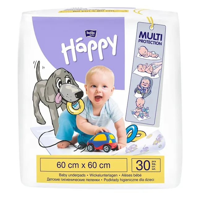 bella-baby-happy-wickelunterlagen-60x60-cm-2x30-st-ck-wasserdicht image 1
