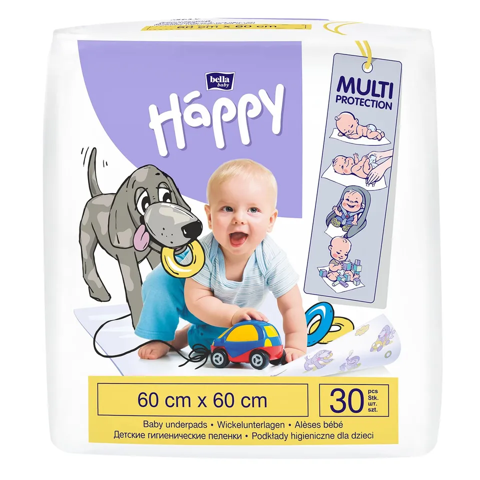 bella-baby-happy-wickelunterlagen-60x60-cm-2x30-st-ck-wasserdicht image 1