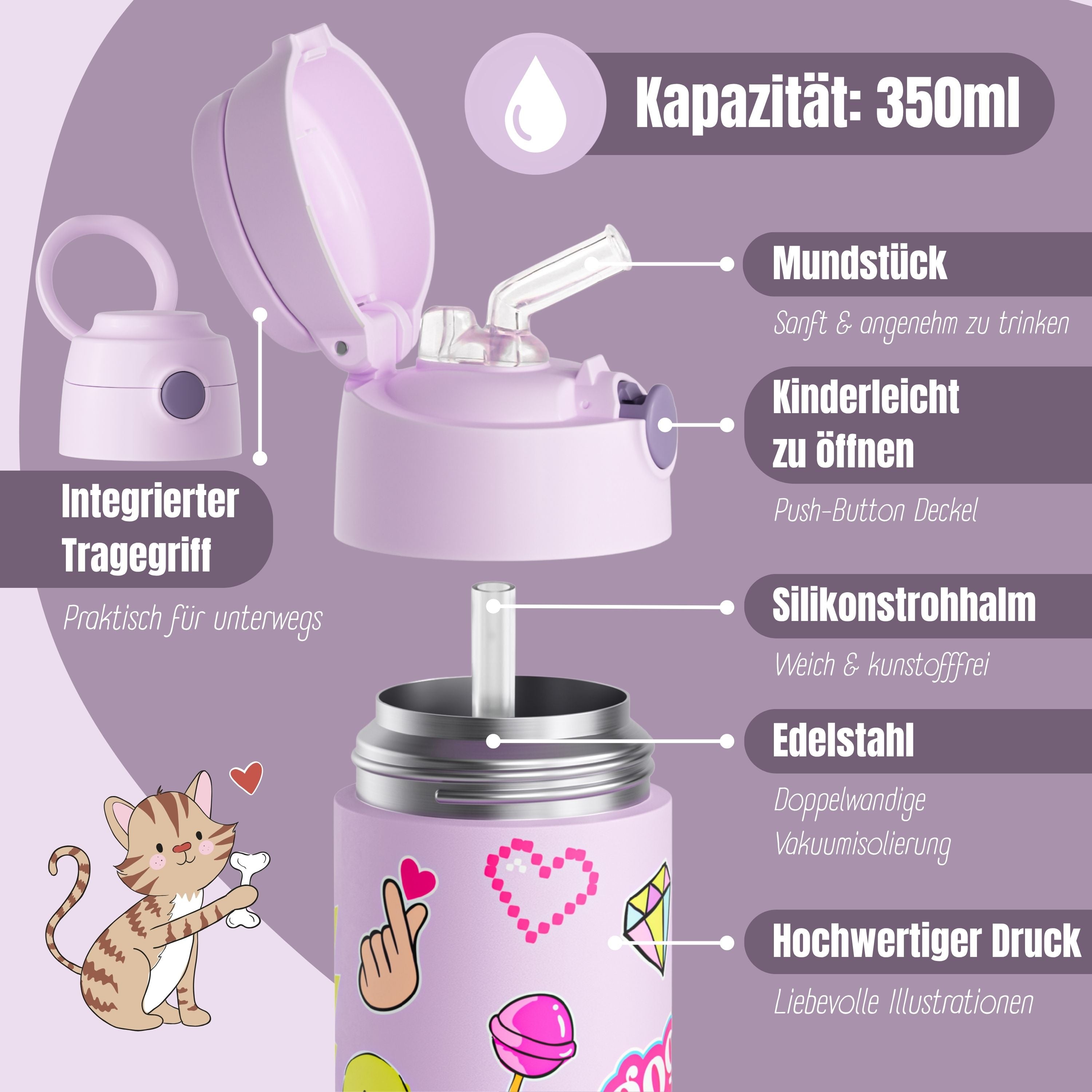 bearfoot-isolierflasche-thermo-trinkflasche-sticker-lila-350-ml image 6