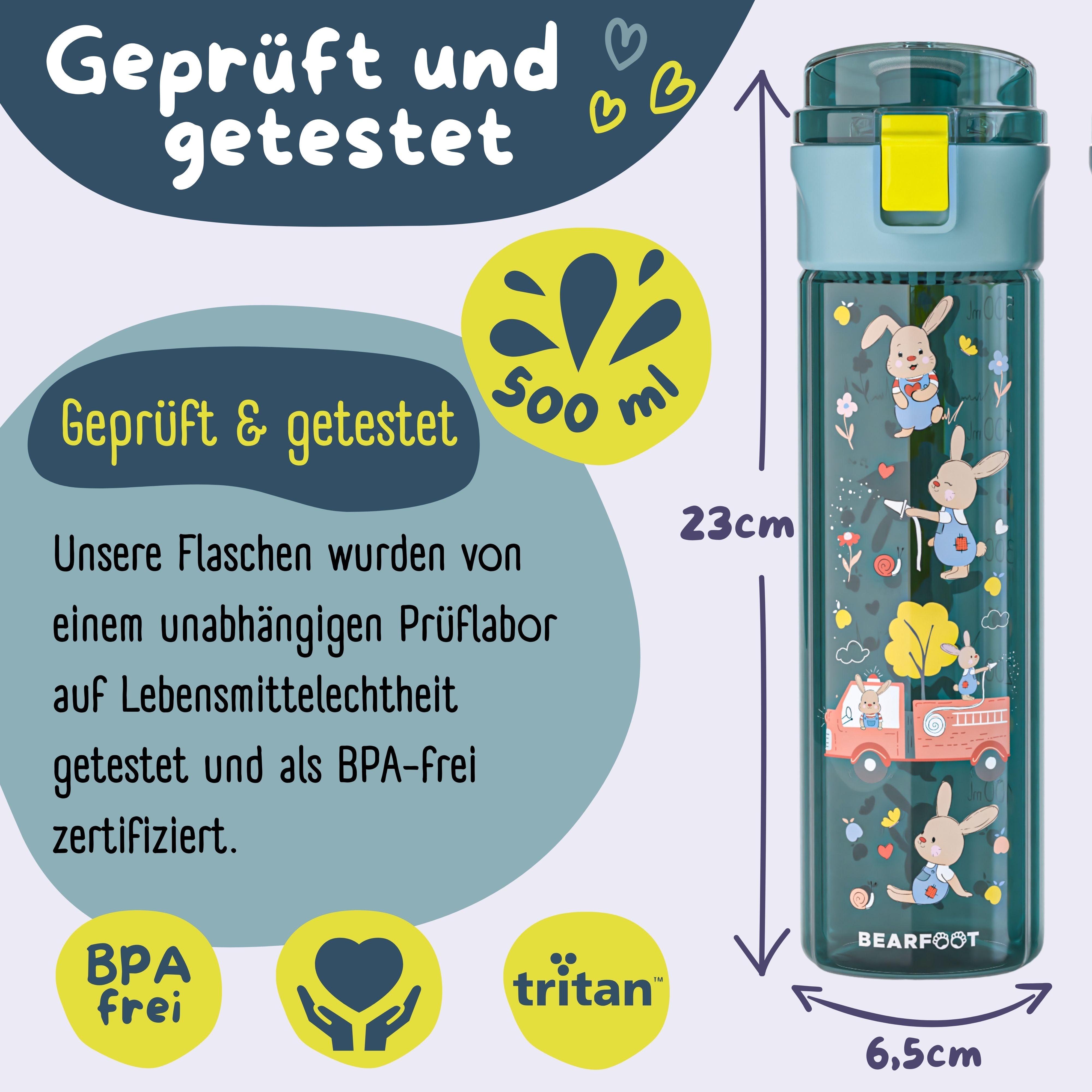 bearfoot-trinkflaschen-feuerwehr-500ml-trinkflasche-blau-stimmungs-skala image 5