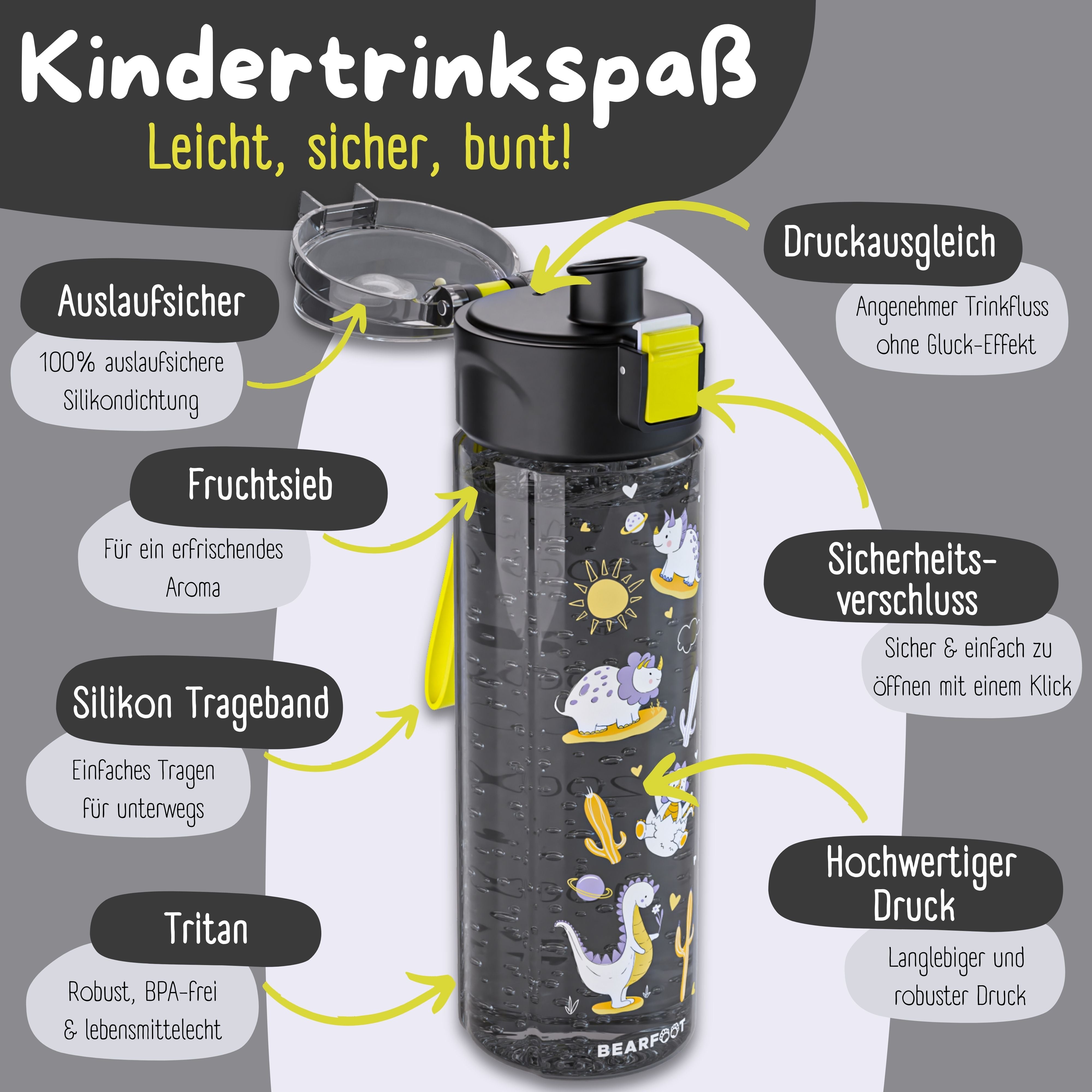 bearfoot-trinkflaschen-dinos-schwarz-trinkflasche-500-ml-bpa-frei image 6