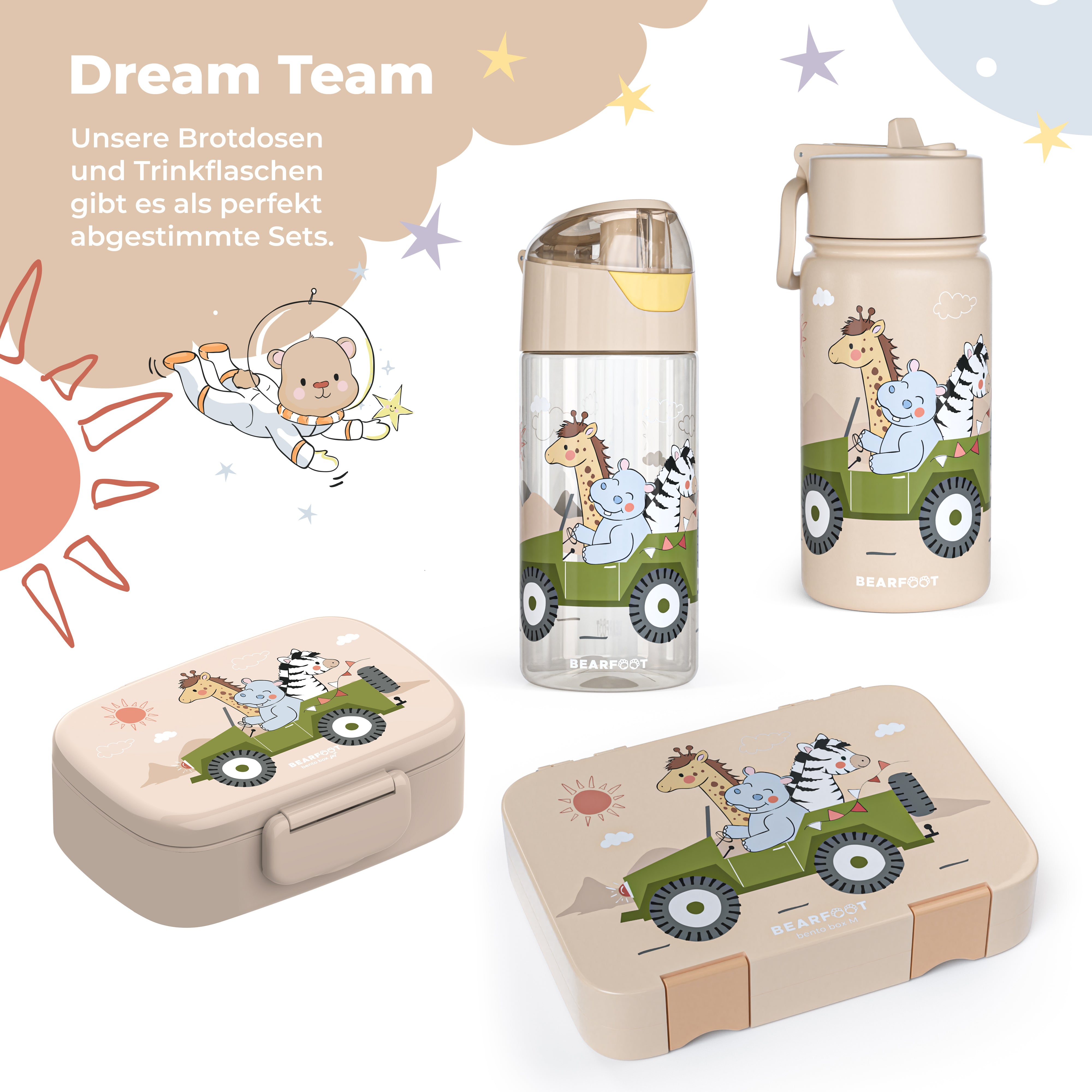 bearfoot-trinkflaschen-kinder-trinkflasche-safari-braun-450-ml image 8