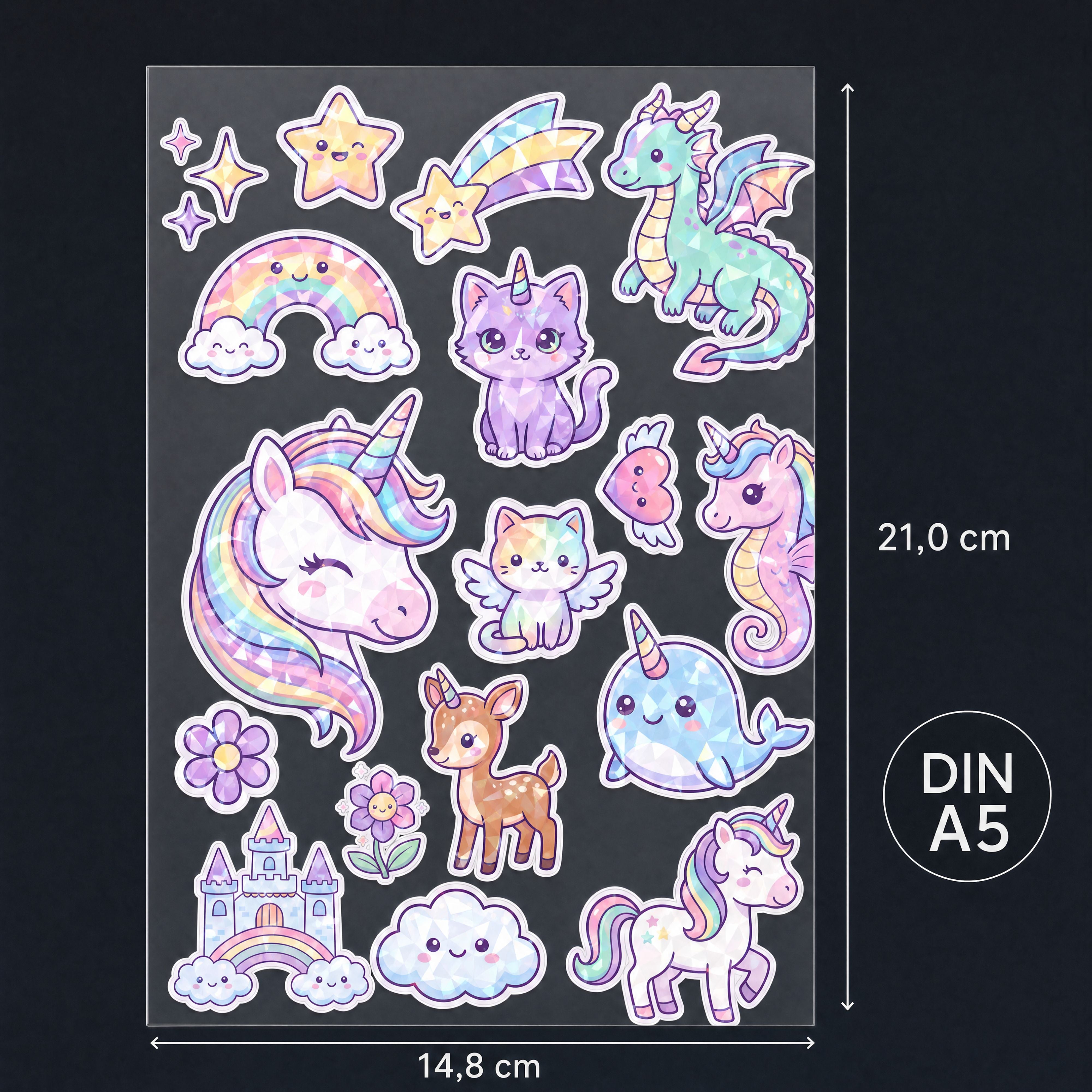bearfoot-accessoires-magical-din-a5-sticker-holografisch-prisma image 5