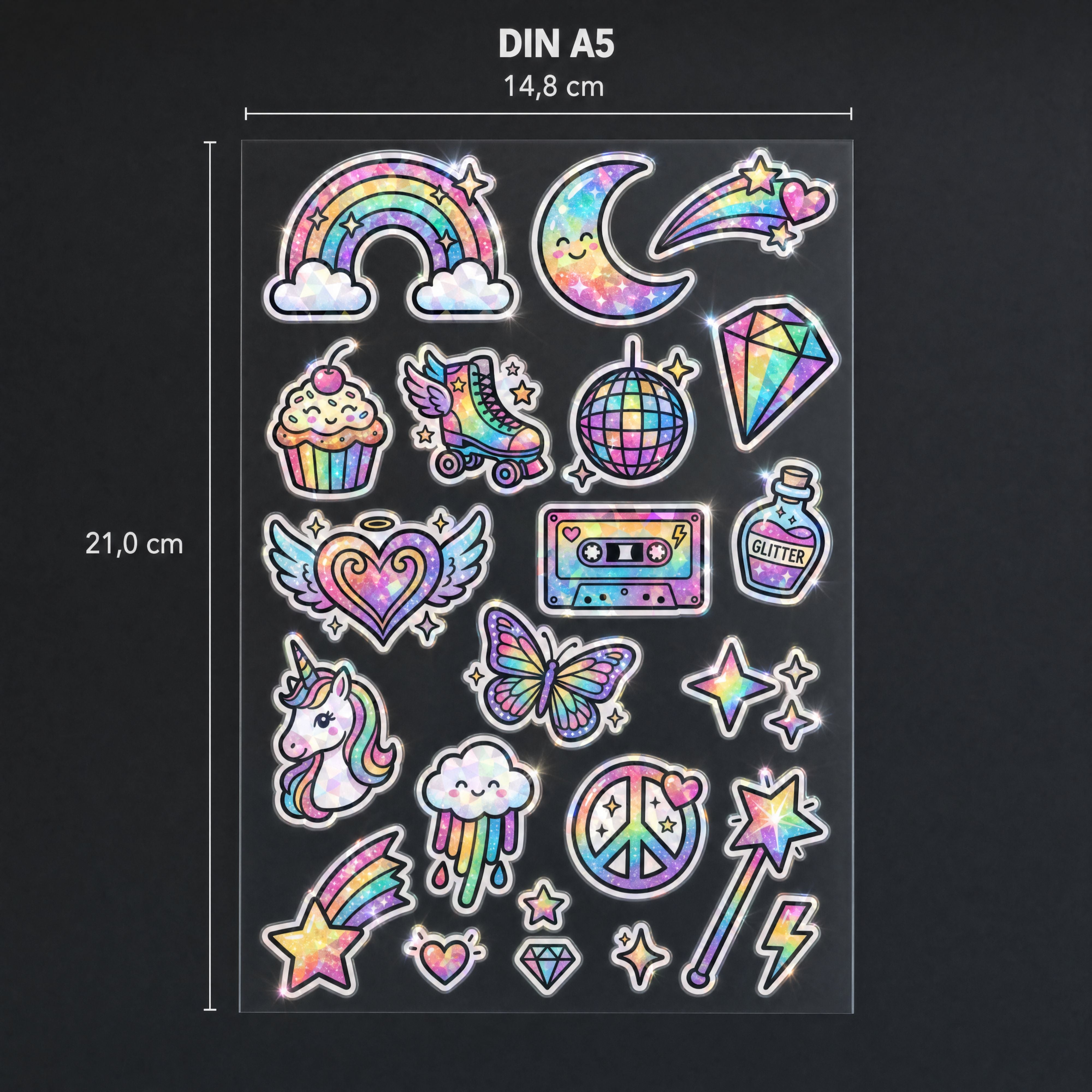 bearfoot-accessoires-premium-sticker-rainbow-din-a5-holografisch image 5