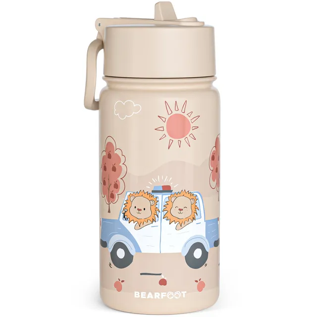 bearfoot-isolierflaschen-polizei-thermo-trinkflasche-400-ml-braun image 1