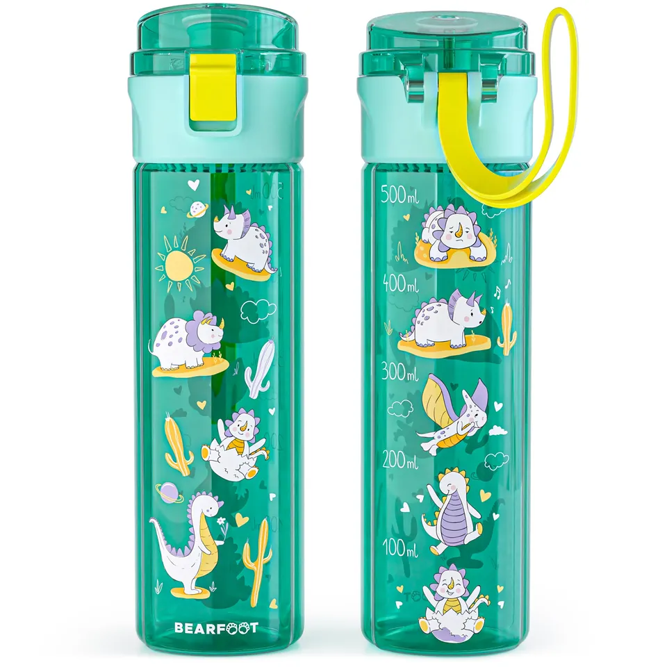 bearfoot-trinkflaschen-dinos-mint-trinkflasche-500-ml-bpa-frei image 1