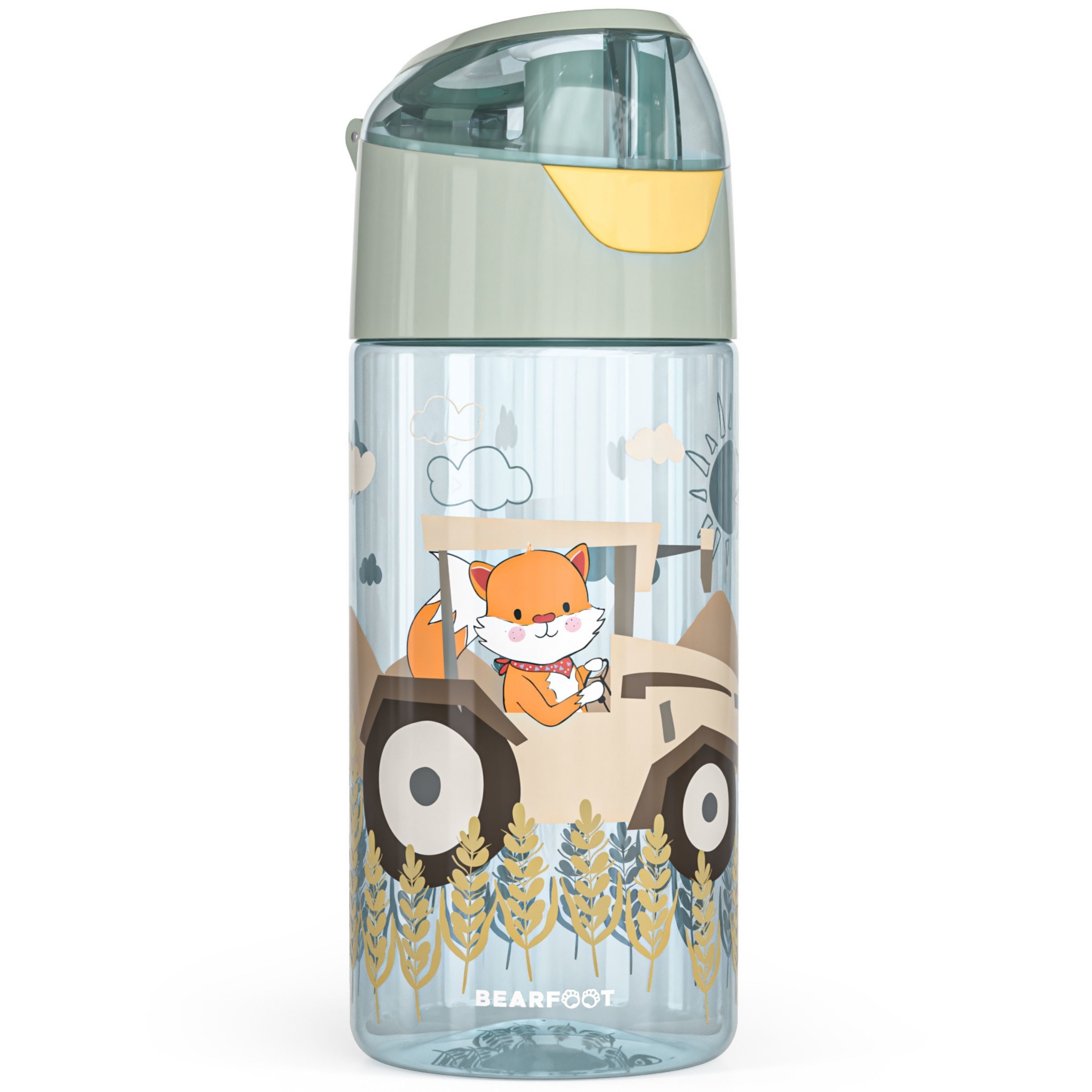 bearfoot-trinkflaschen-traktor-sage-kindertrinkflasche-450ml-tritan image 2