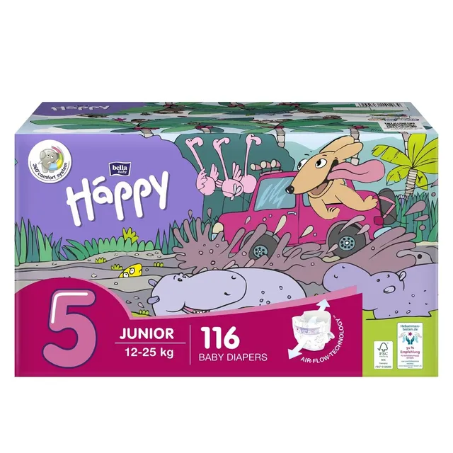 bella-baby-happy-windeln-gr-2-mini-3-6kg-156-stk-trocken image 1