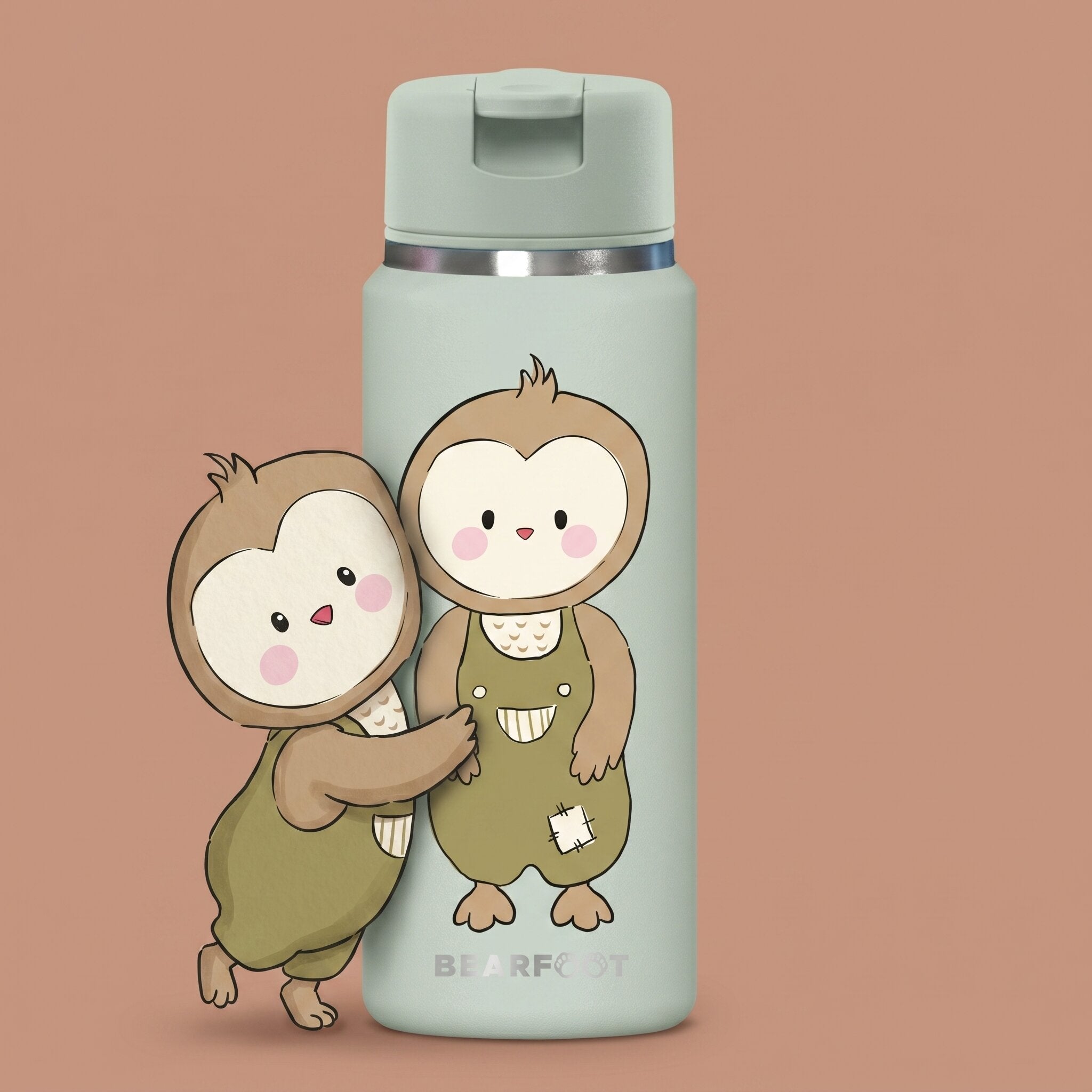bearfoot-tiny-thermo-trinkflasche-edelstahl-eule-200-ml image 1