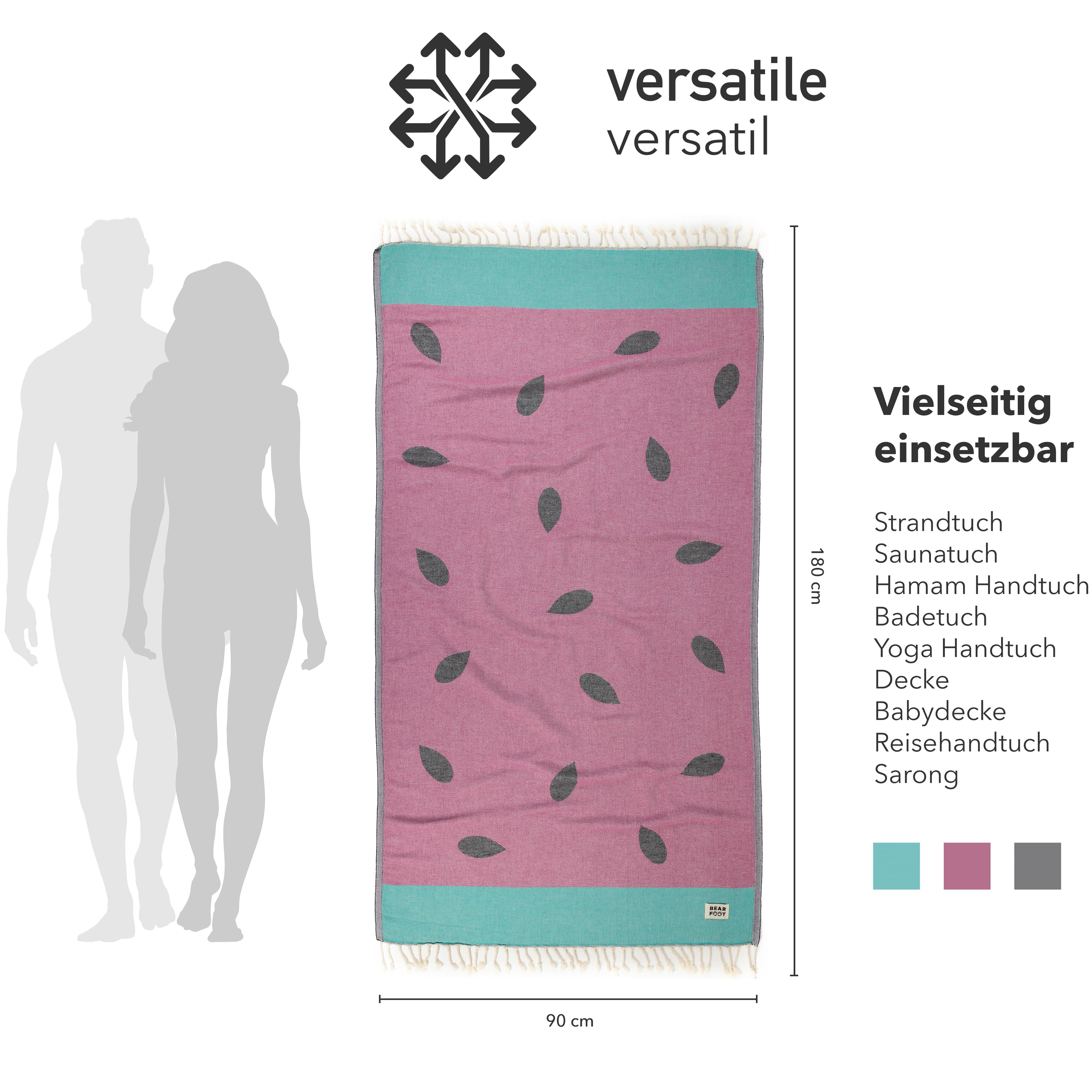 bearfoot-strandt-cher-watermelon-red-handtuch-baumwolle image 3