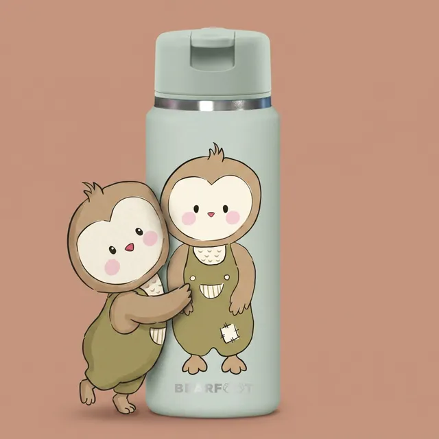 bearfoot-tiny-thermo-trinkflasche-edelstahl-eule-200-ml image 1