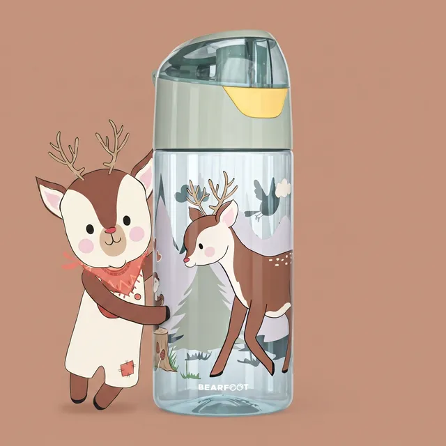 bearfoot-trinkflasche-kinder-450-ml-reh-sage-tritan image 1