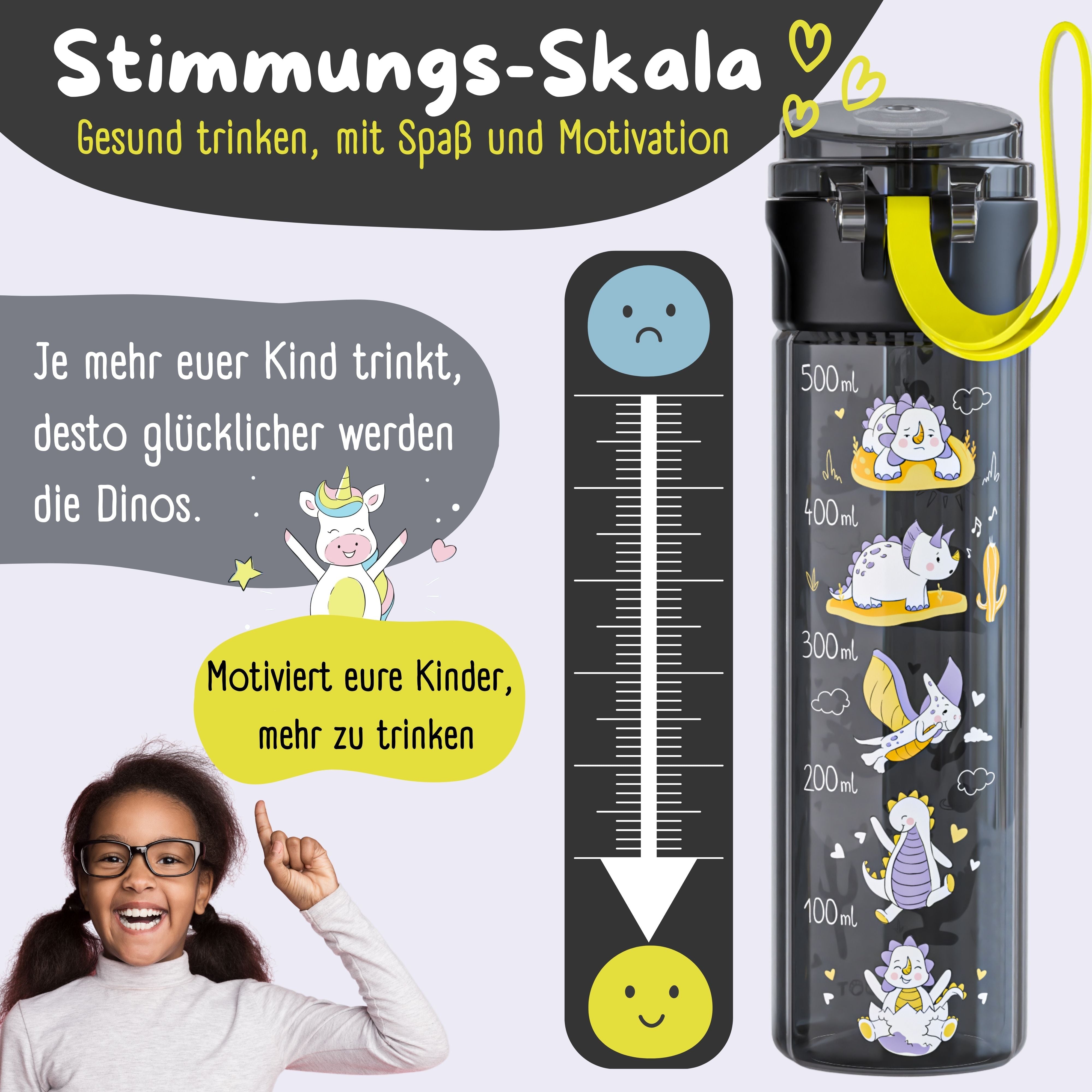 bearfoot-trinkflaschen-dinos-schwarz-trinkflasche-500-ml-bpa-frei image 2