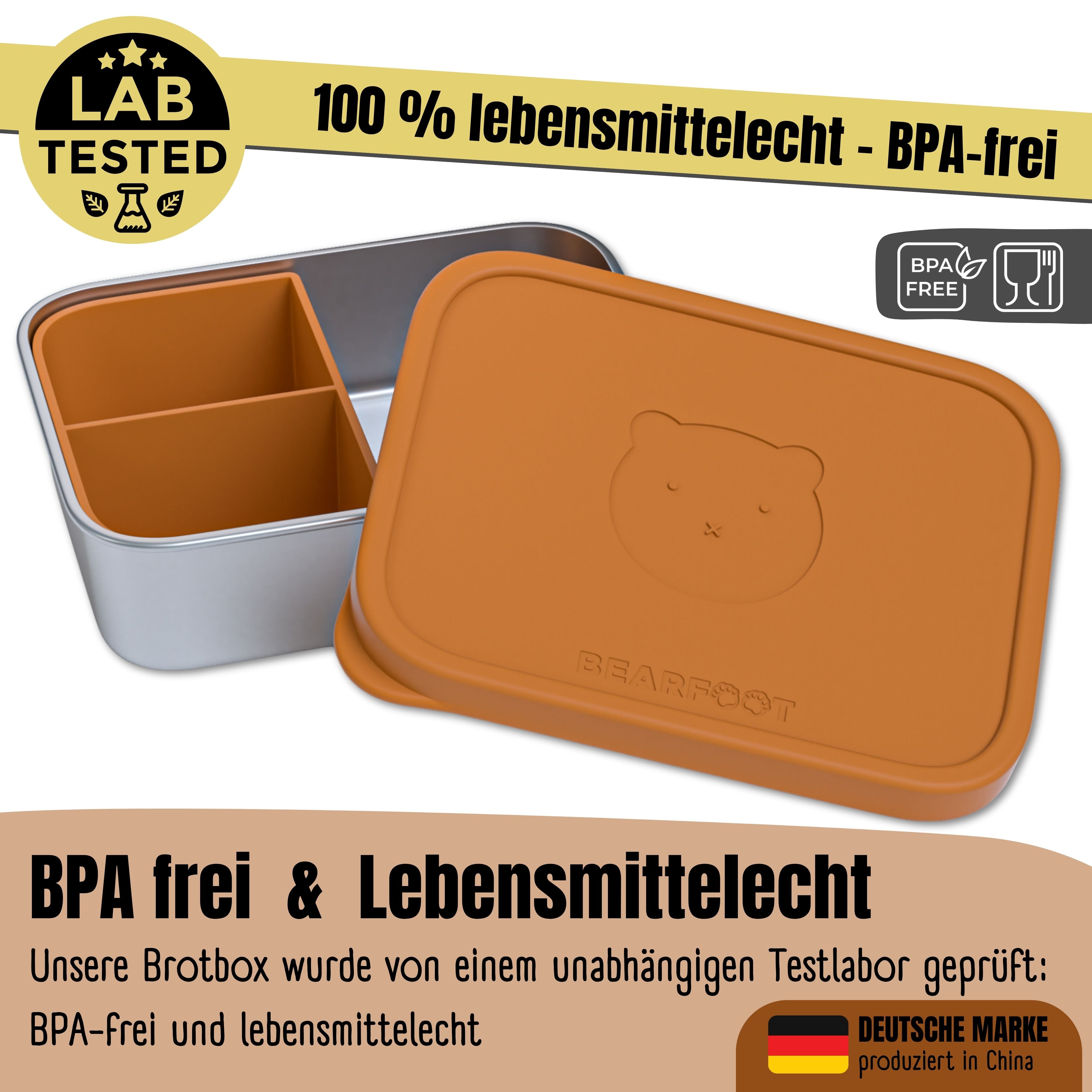 bearfoot-brotdosen-edelstahl-brotdose-braun-700-ml-auslaufsicher image 4