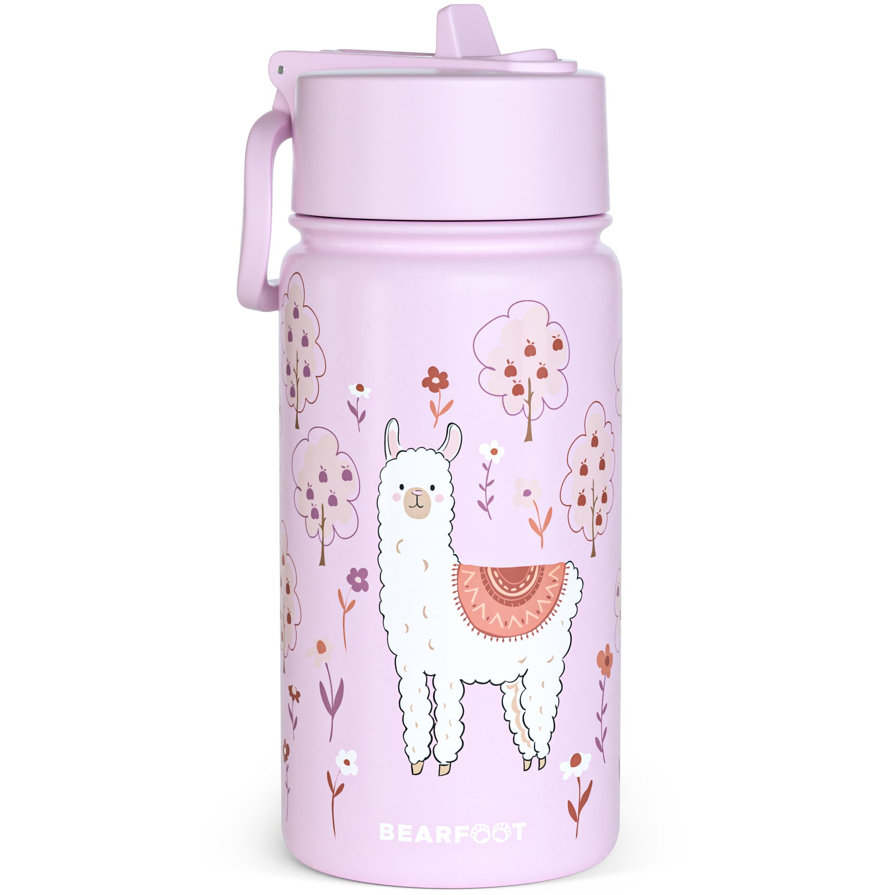 bearfoot-thermo-lama-lila-isolierflasche-400-ml-edelstahl image 2