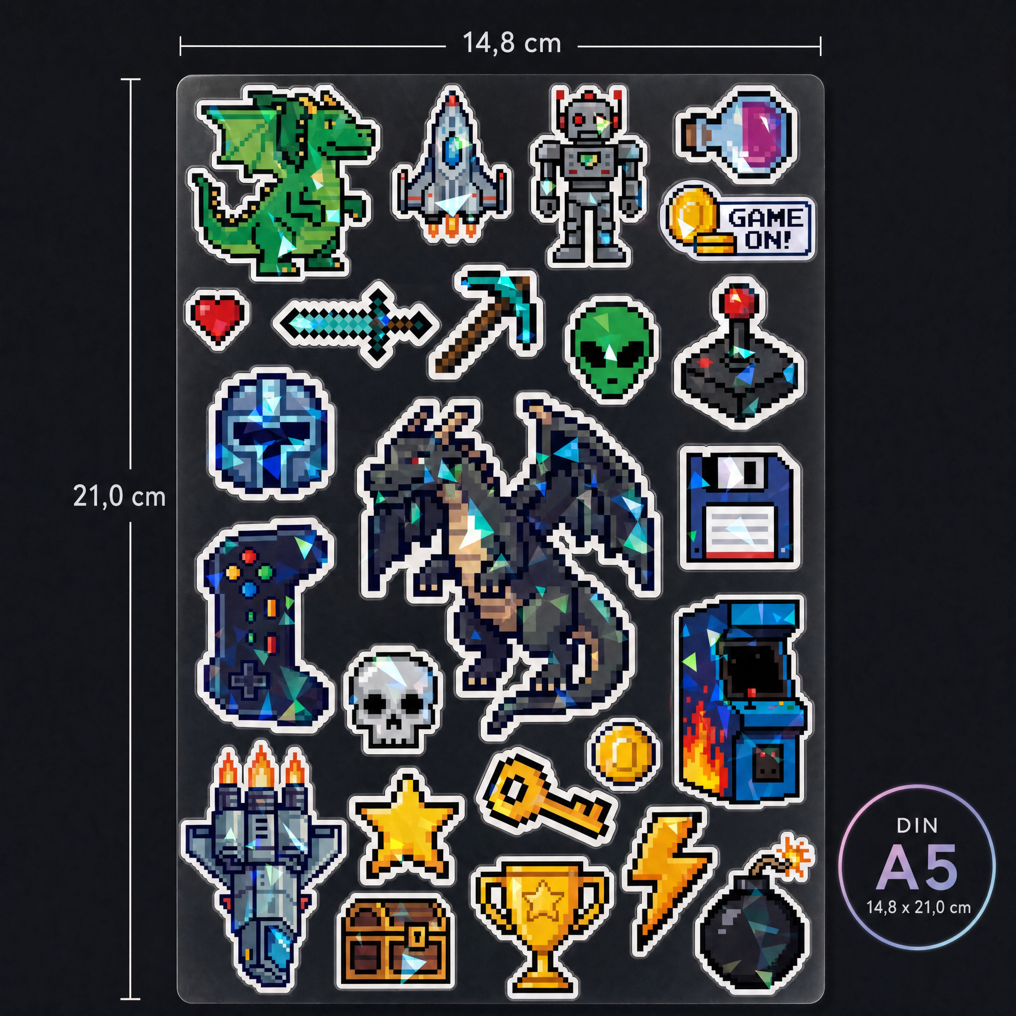 bearfoot-accessoires-premium-sticker-game-holografisch-din-a5 image 5