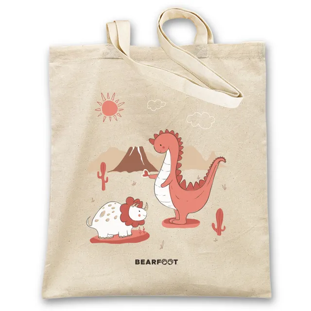 bearfoot-jutebeutel-dinos-stoffbeutel-baumwolle-35x40-cm image 1