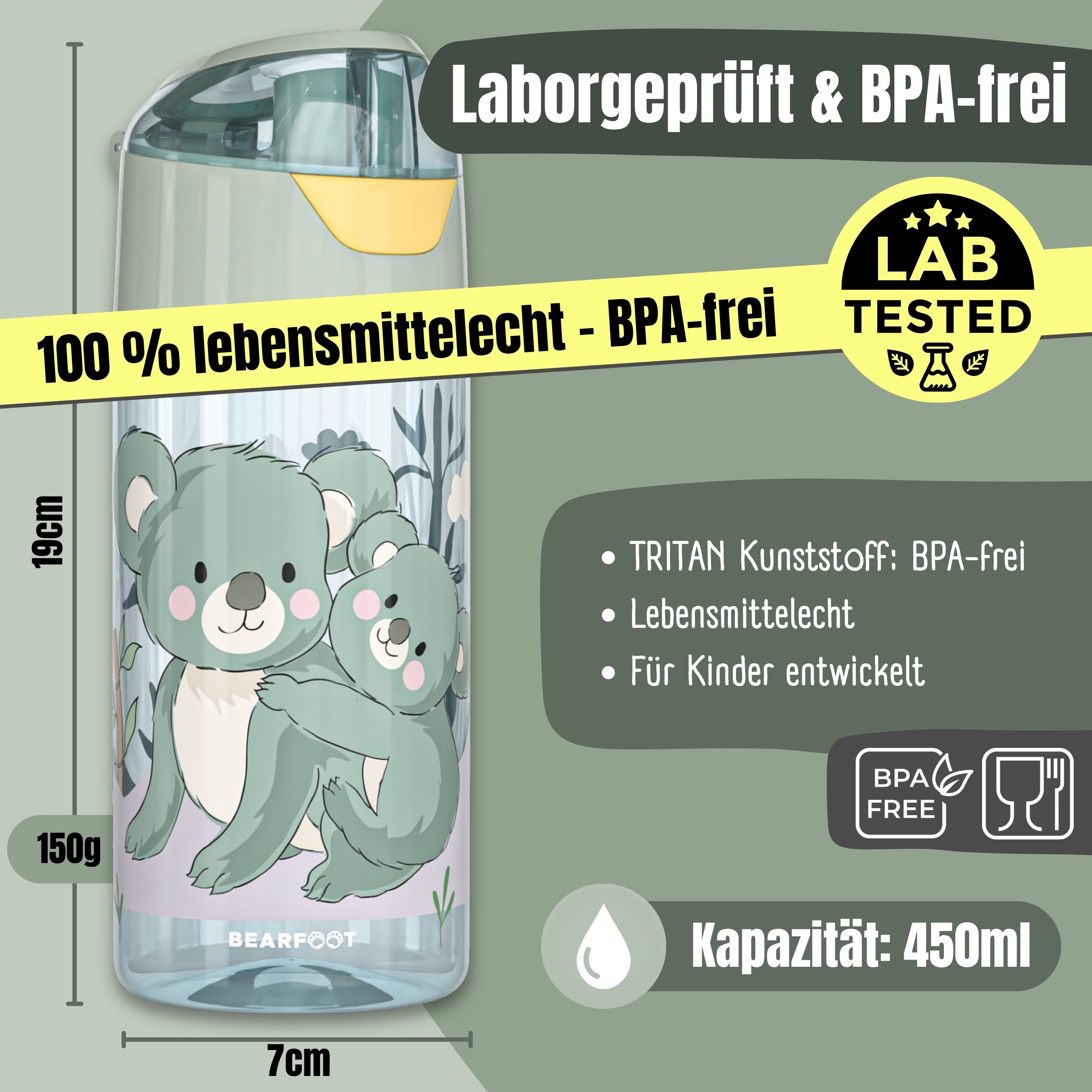 bearfoot-trinkflaschen-koala-sage-trinkflasche-450ml-bpa-frei image 4