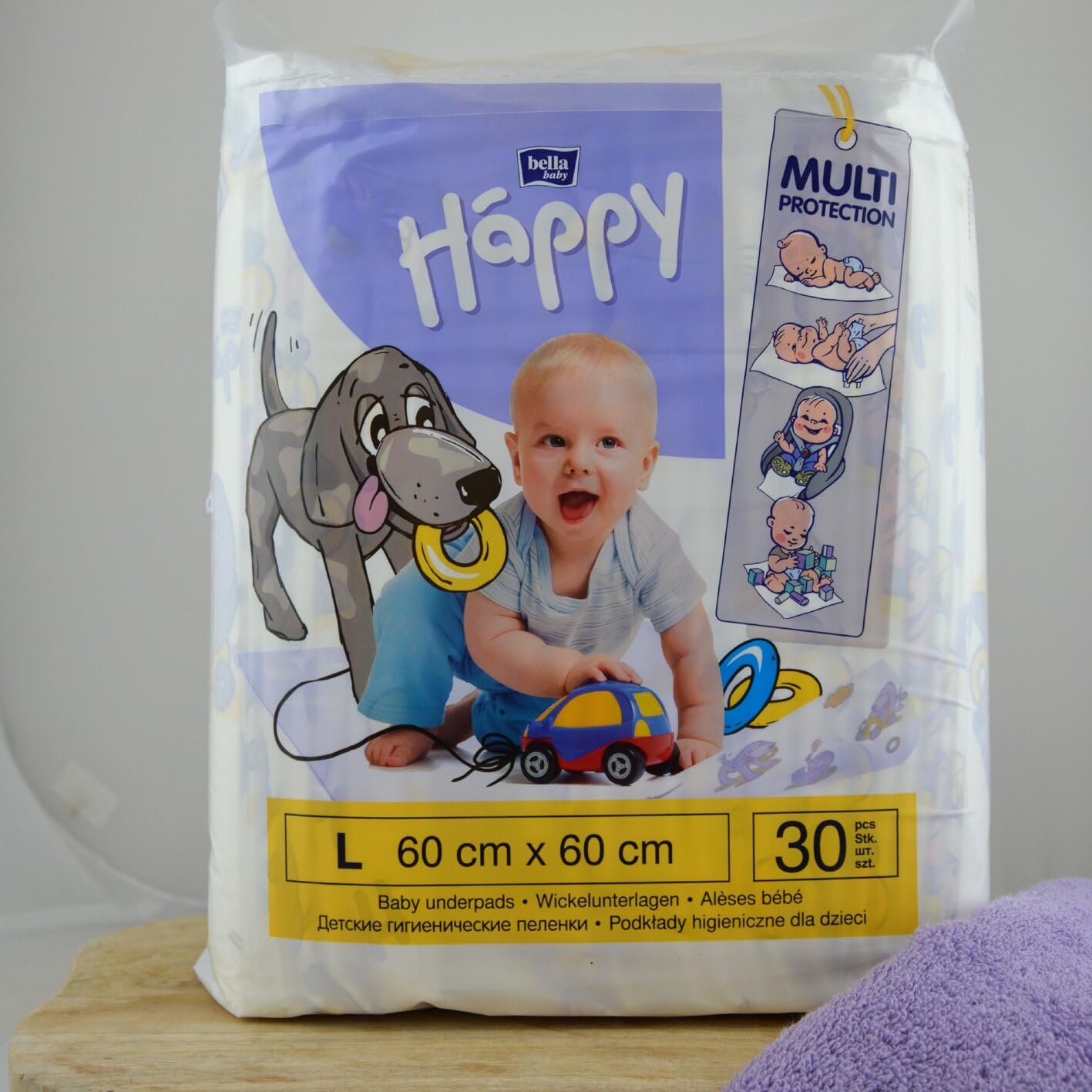 bella-baby-happy-wickelunterlagen-60x60-cm-2x30-st-ck-wasserdicht image 3
