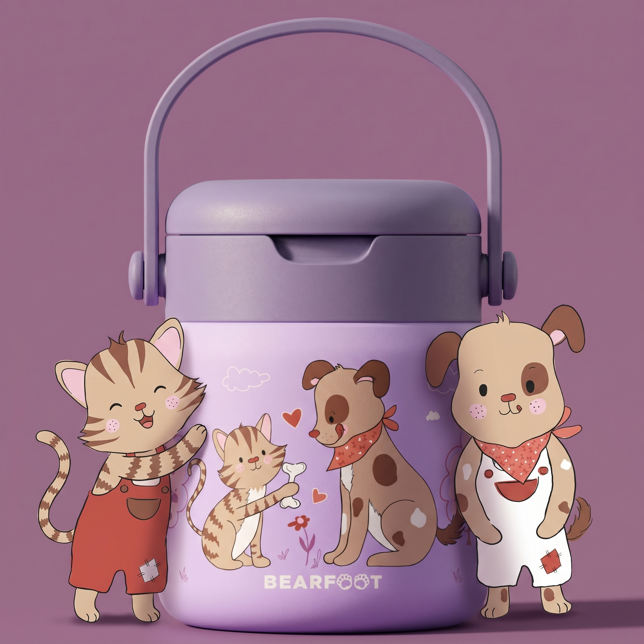 bearfoot-thermobeh-lter-kinder-edelstahl-500ml-hund-katze image 1