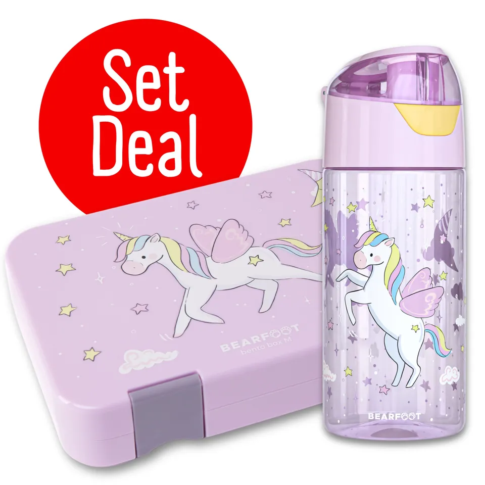 bearfoot-einhorn-bundle-bento-box-m-lunchbox-set-450ml image 1