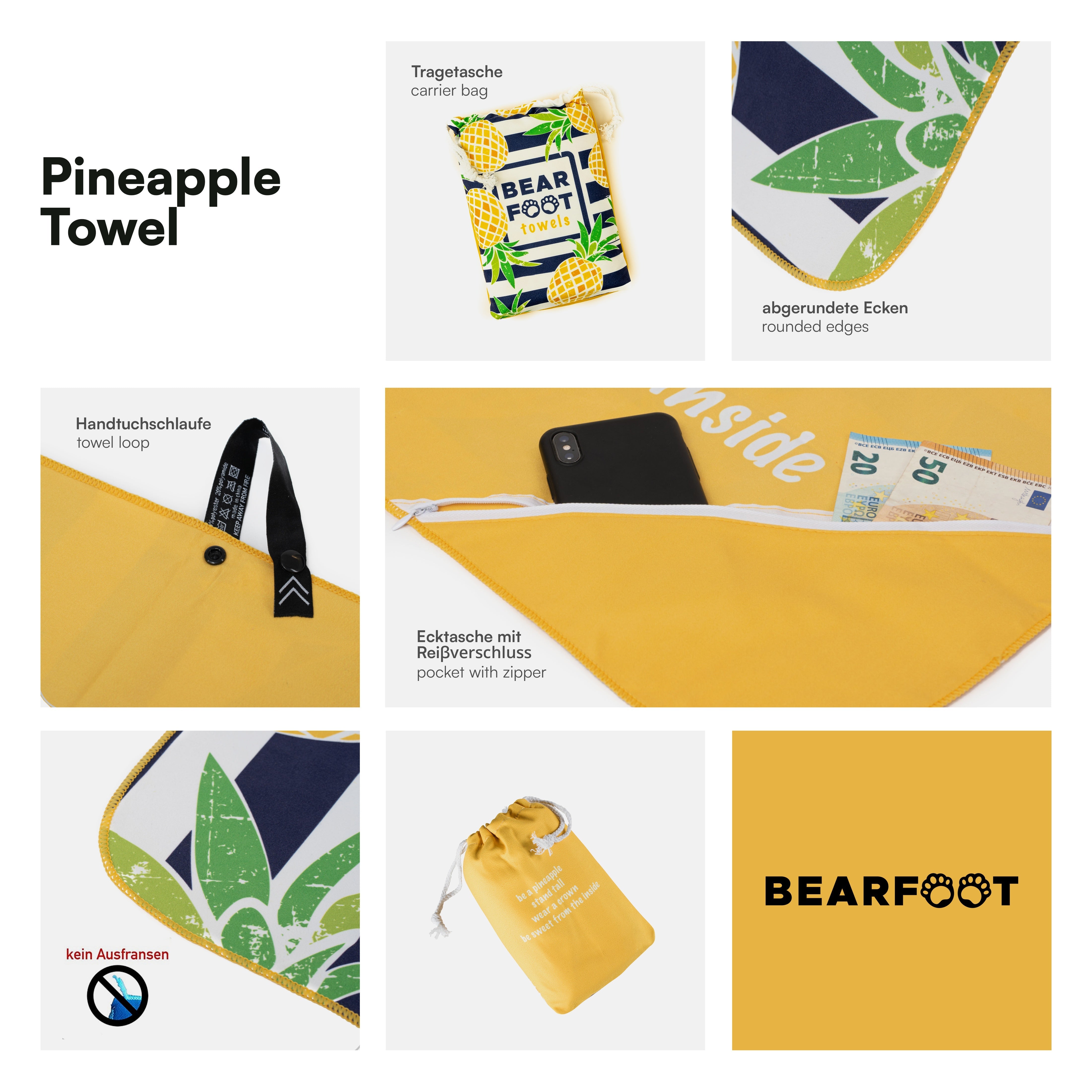 bearfoot-strandt-cher-ananas-mikrofaser-handtuch-160x80-gelb image 8