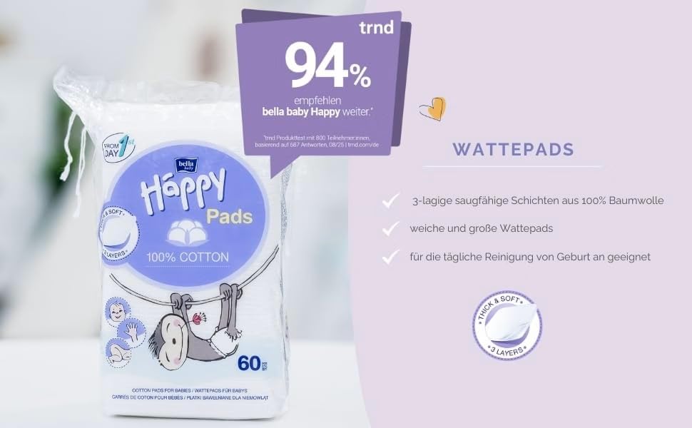 bella-baby-happy-pflegeprodukte-wattepads-4x60-baumwolle-parf-mfrei image 7