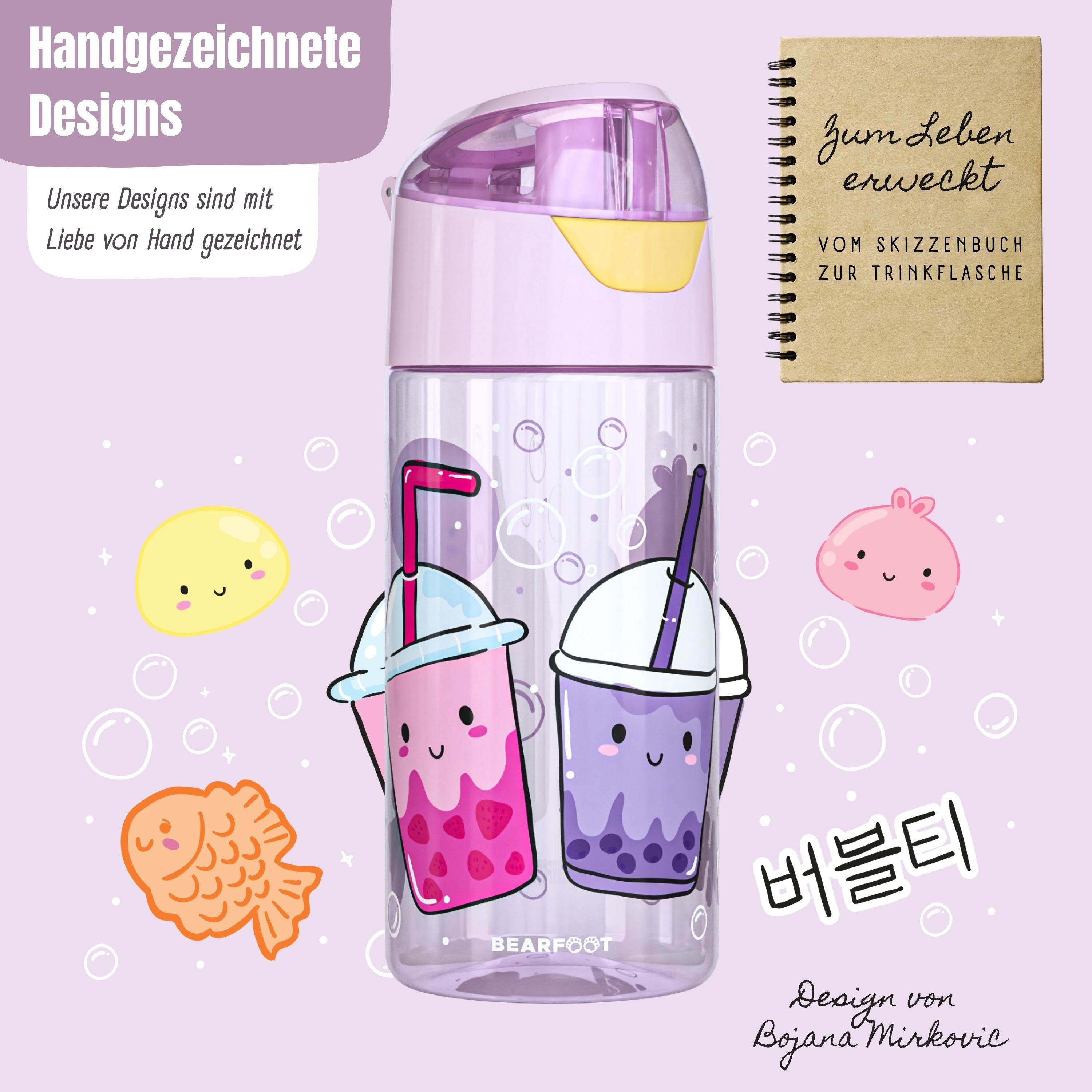bearfoot-trinkflaschen-bubble-tea-trinkflasche-450ml-bpa-frei image 2