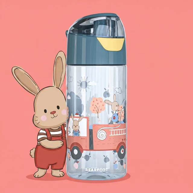 bearfoot-trinkflaschen-kindertrinkflasche-feuerwehr-450-ml image 1