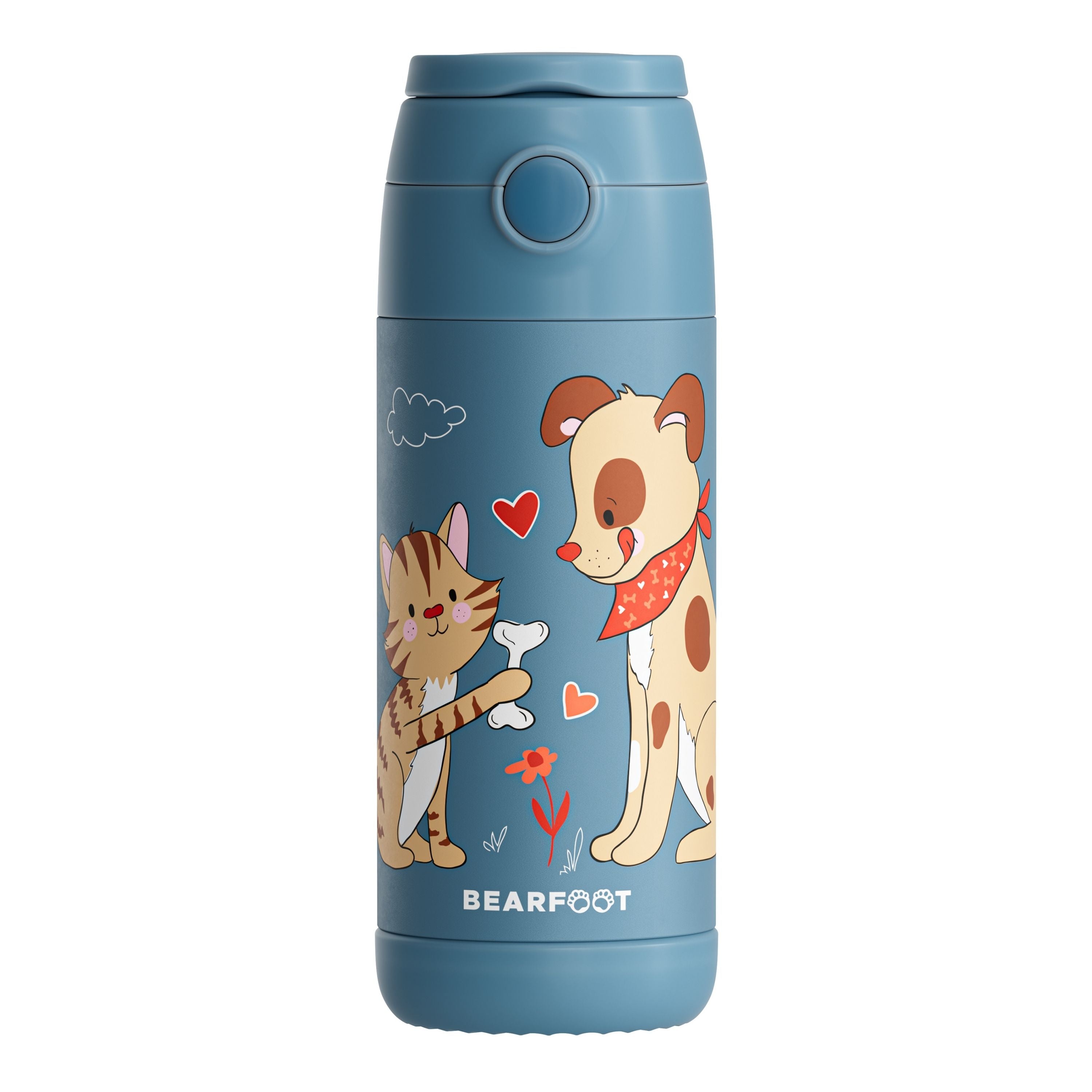 bearfoot-isolierflasche-hund-katze-blau-thermo-350ml image 3