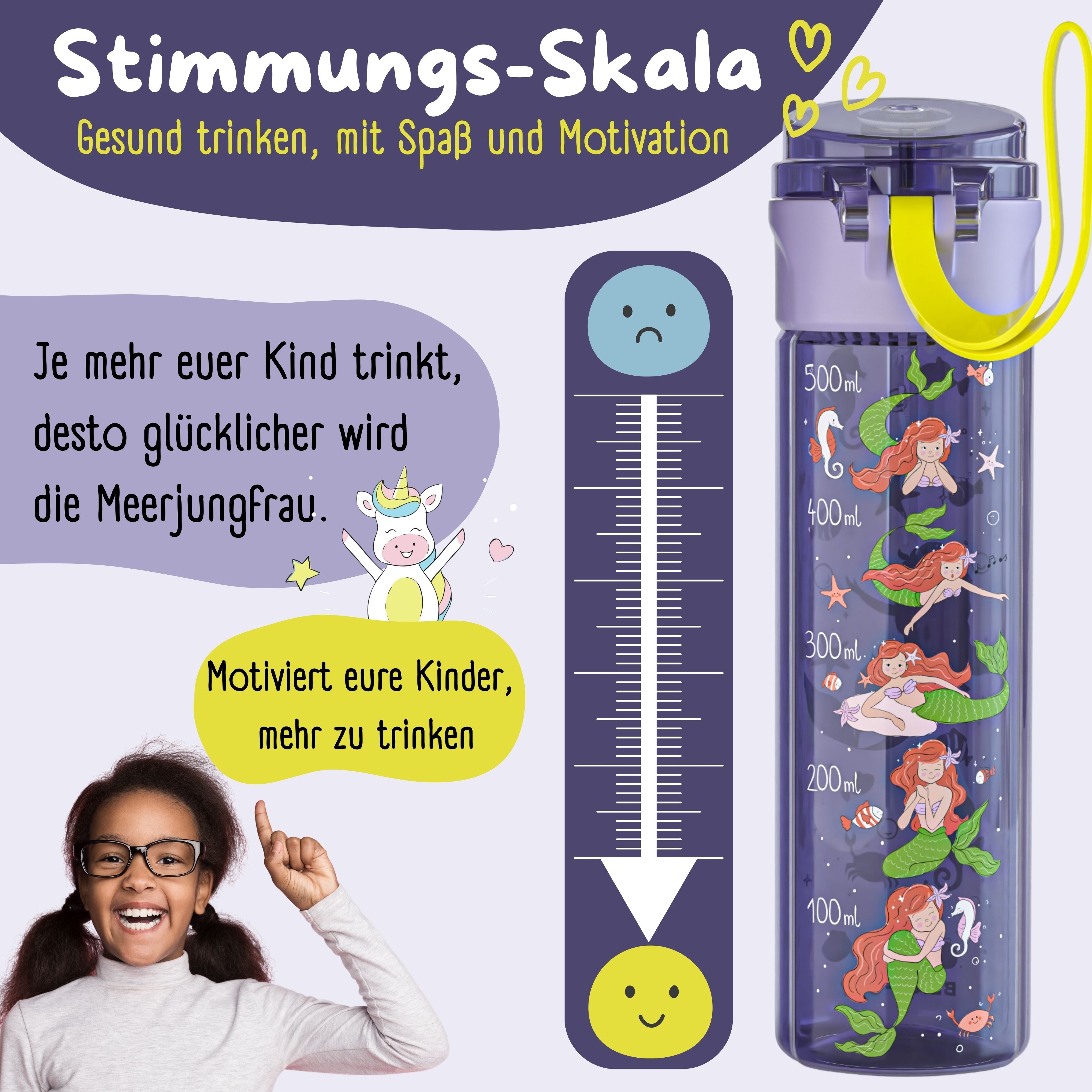 bearfoot-trinkflaschen-kindertrinkflasche-meerjungfrau-500-ml image 2