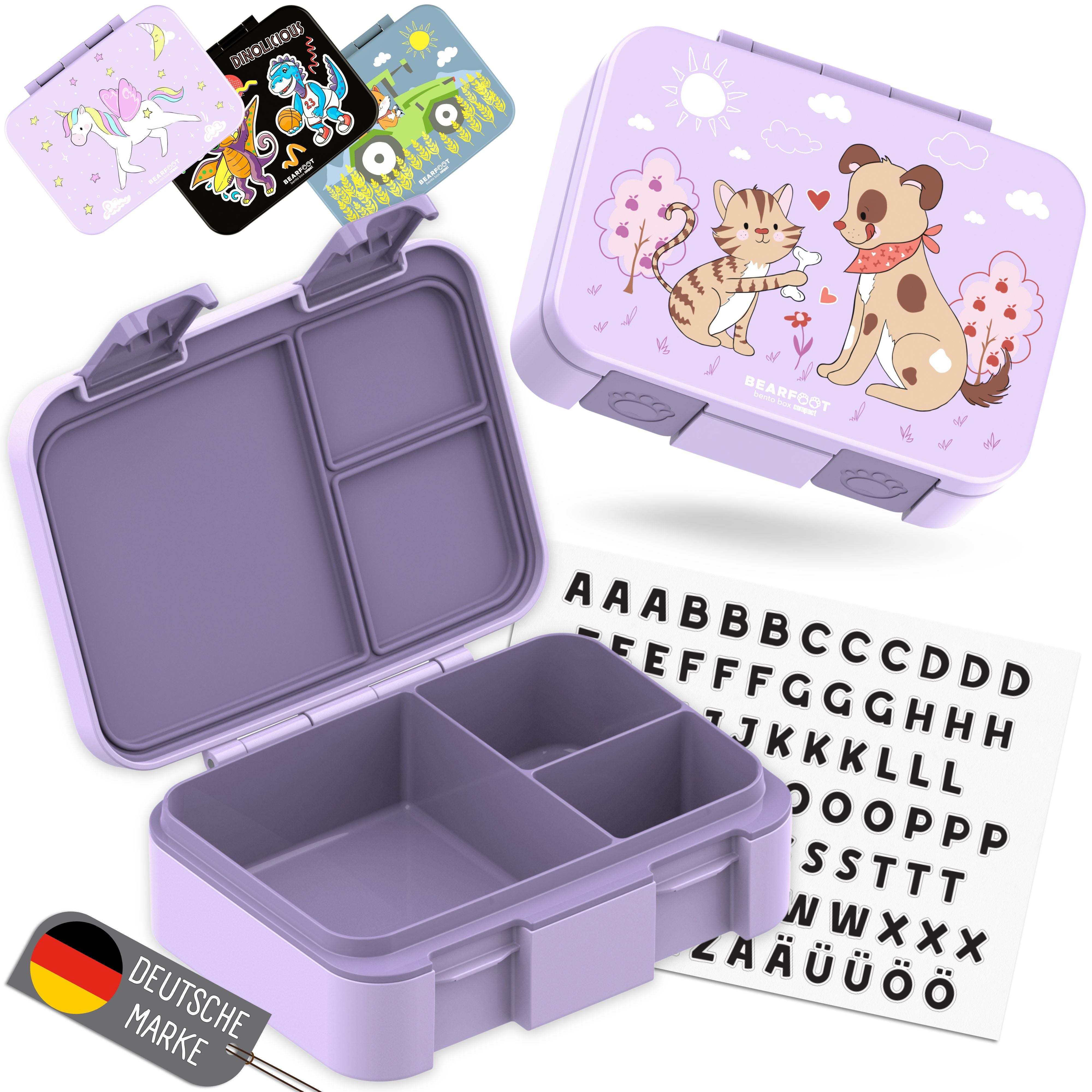 bearfoot-brotdosen-bento-box-hund-katze-lila-650-ml image 7