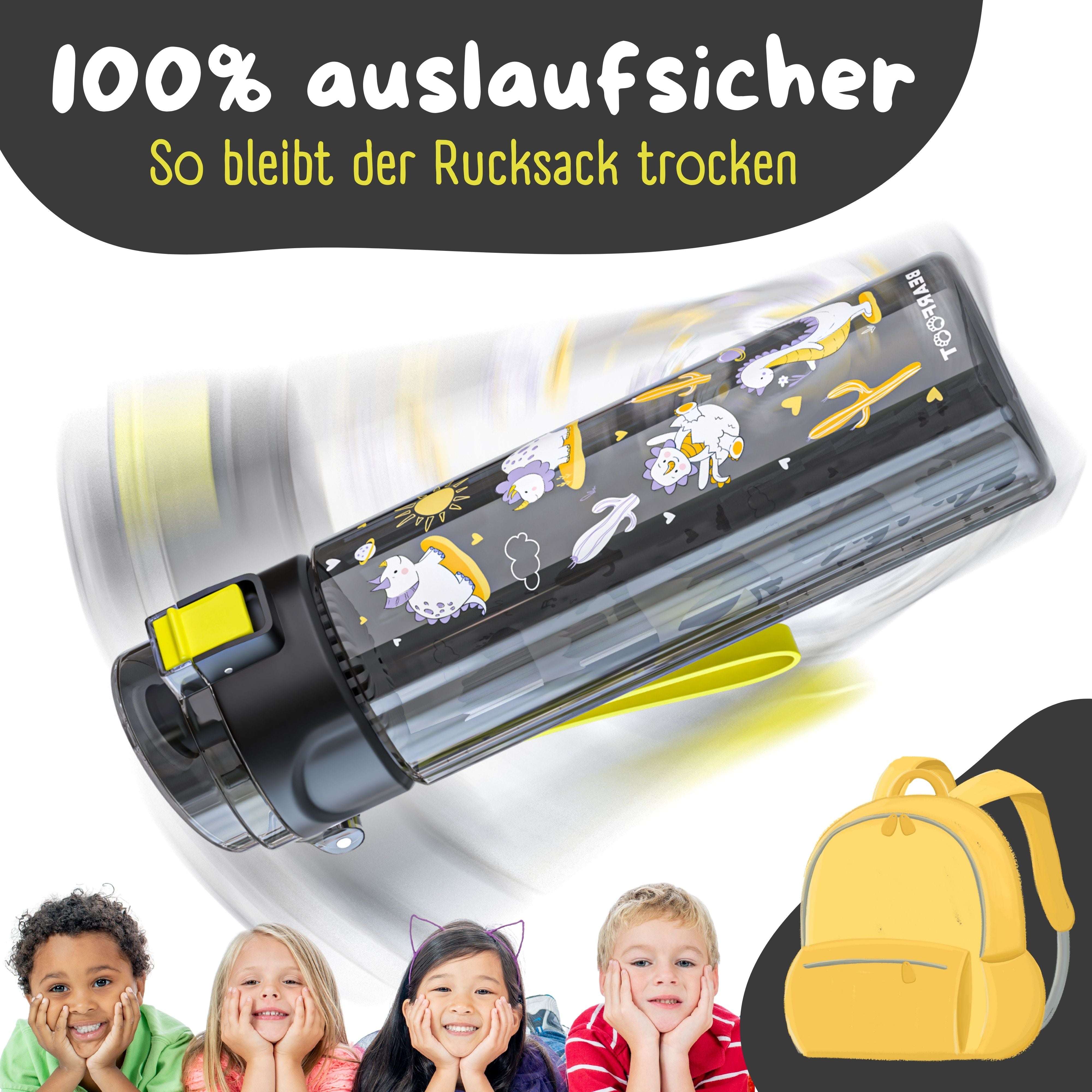 bearfoot-trinkflaschen-dinos-schwarz-trinkflasche-500-ml-bpa-frei image 8