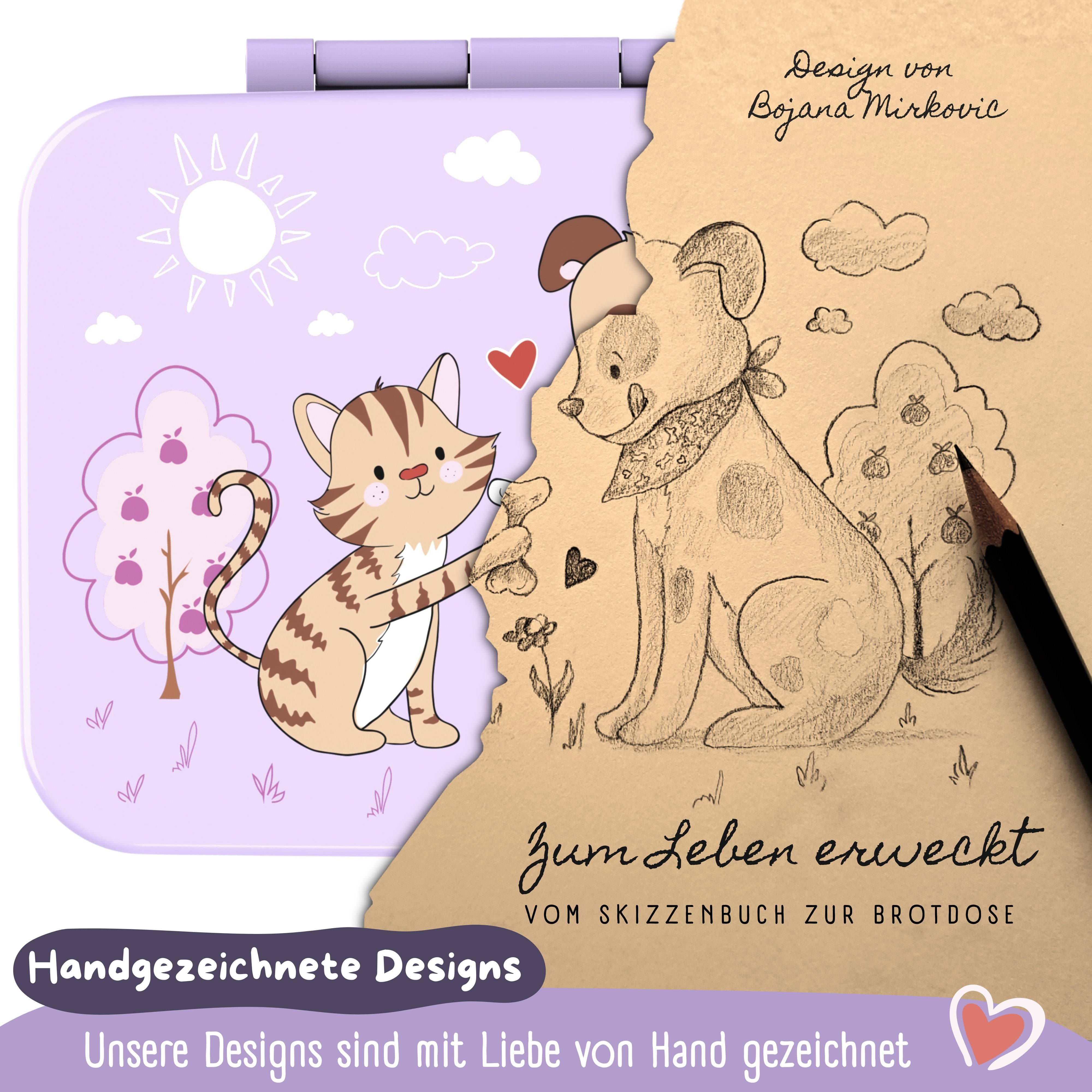 bearfoot-brotdosen-bento-box-hund-katze-lila-650-ml image 8