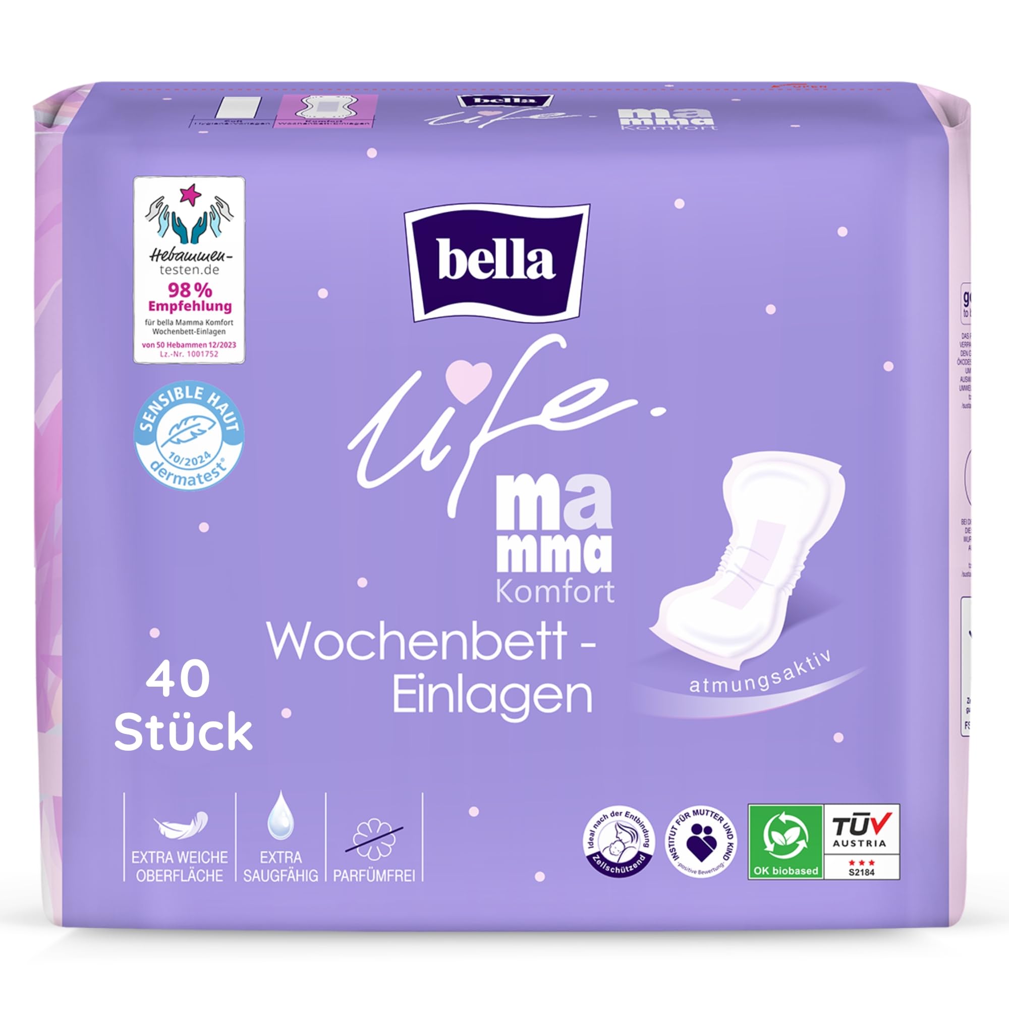 bella-baby-happy-life-mamma-wochenbett-einlagen-4x10-parf-mfrei image 1