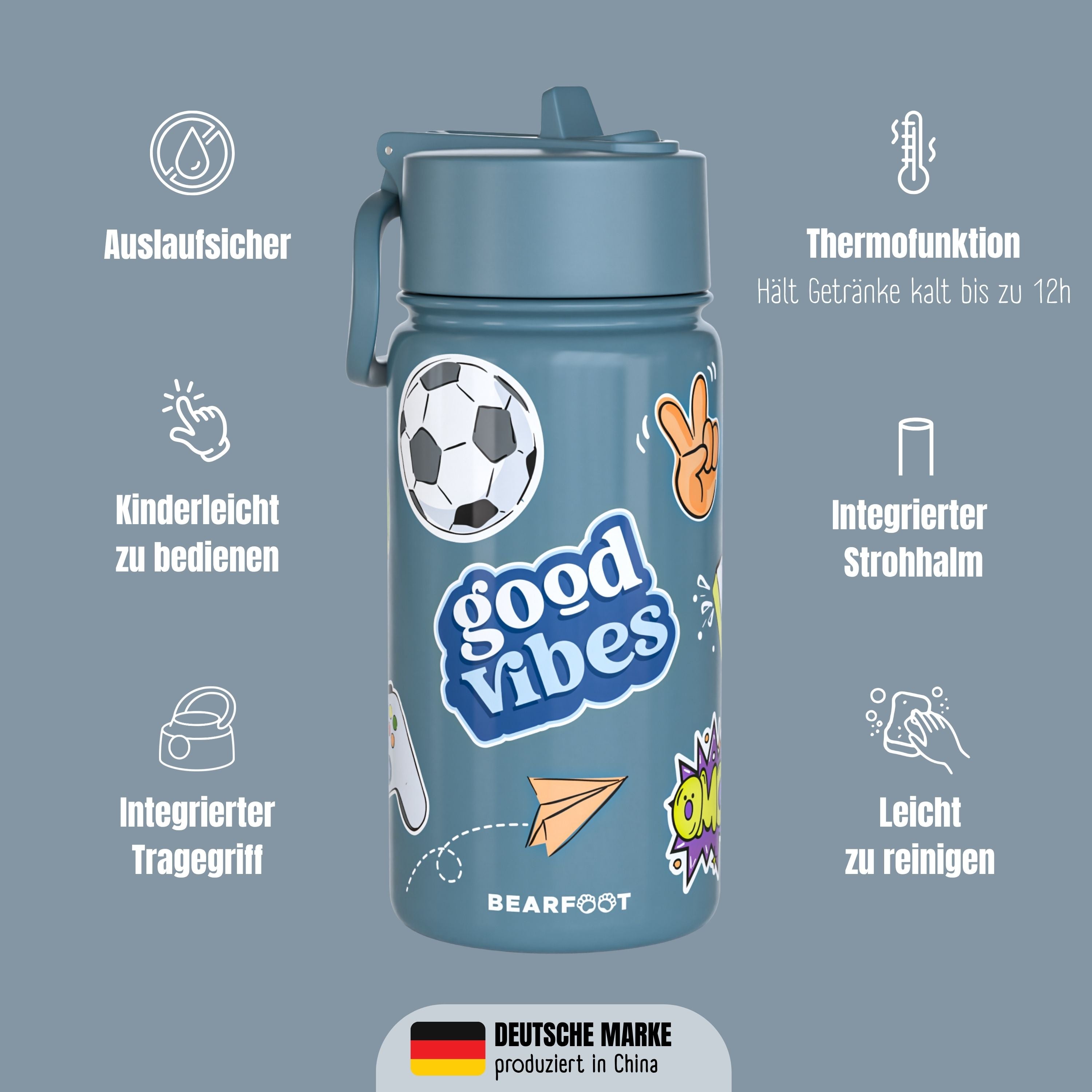 bearfoot-isolierflaschen-thermo-trinkflasche-edelstahl-sticker-blau-400-ml image 3