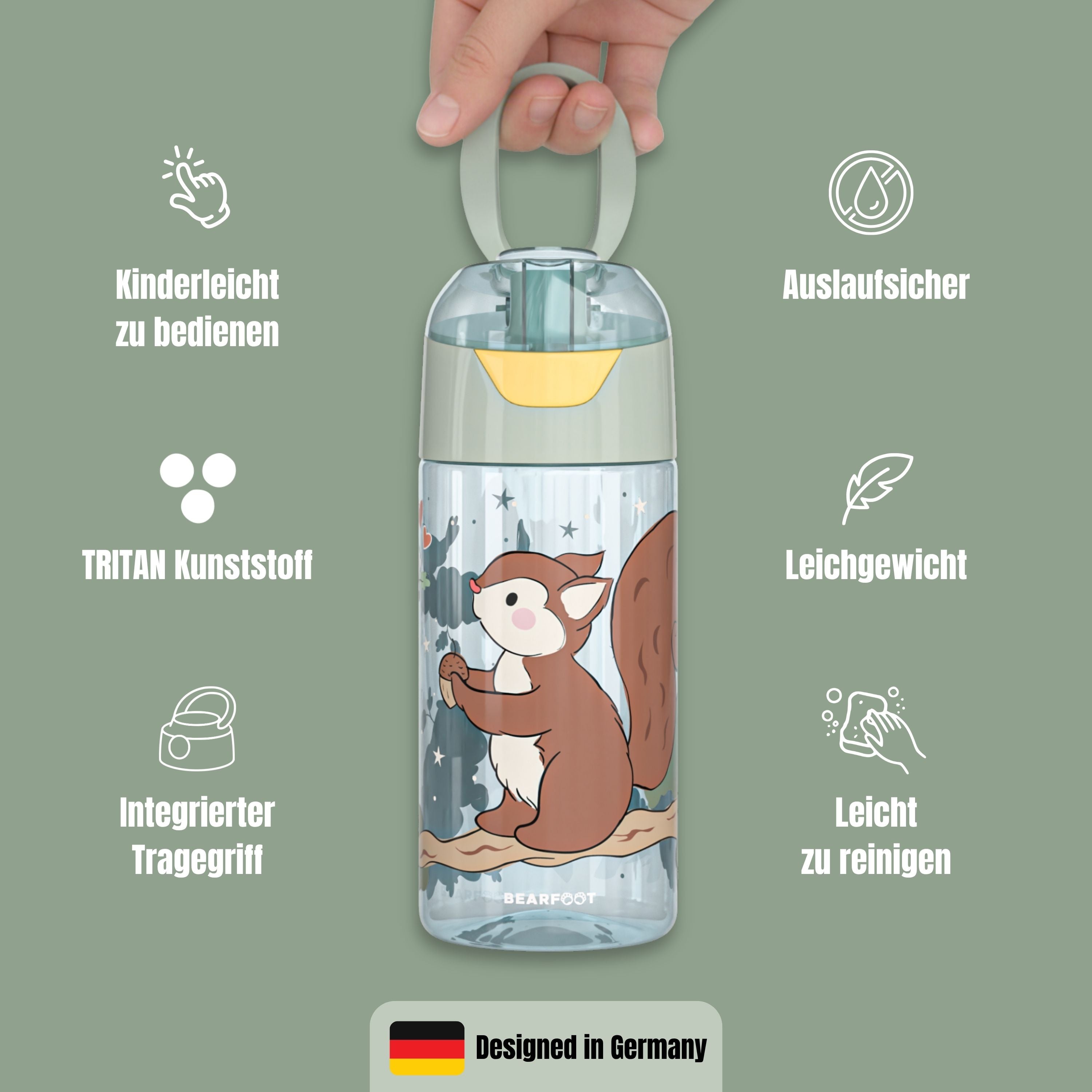 bearfoot-trinkflasche-kinder-450ml-eichh-rnchen-sage-1-klick image 5