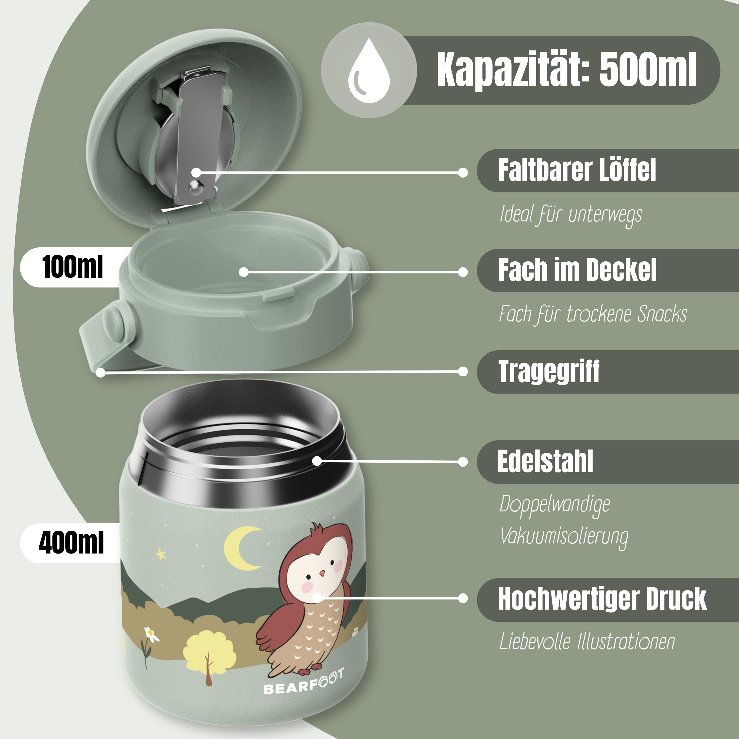bearfoot-thermobeh-lter-kinder-eule-salbei-500-ml-edelstahl image 6