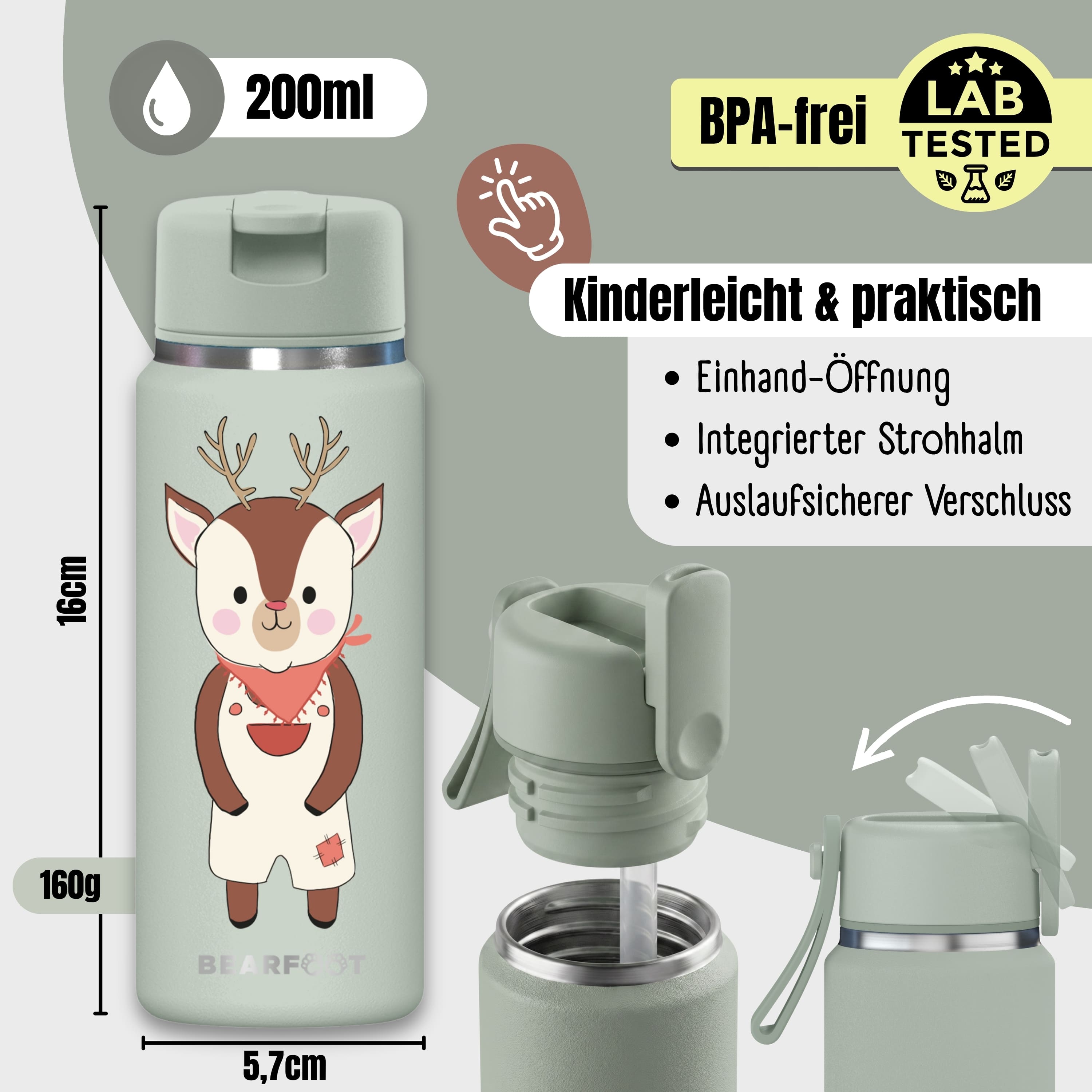 bearfoot-tiny-thermo-kinderflasche-edelstahl-reh-200ml image 4