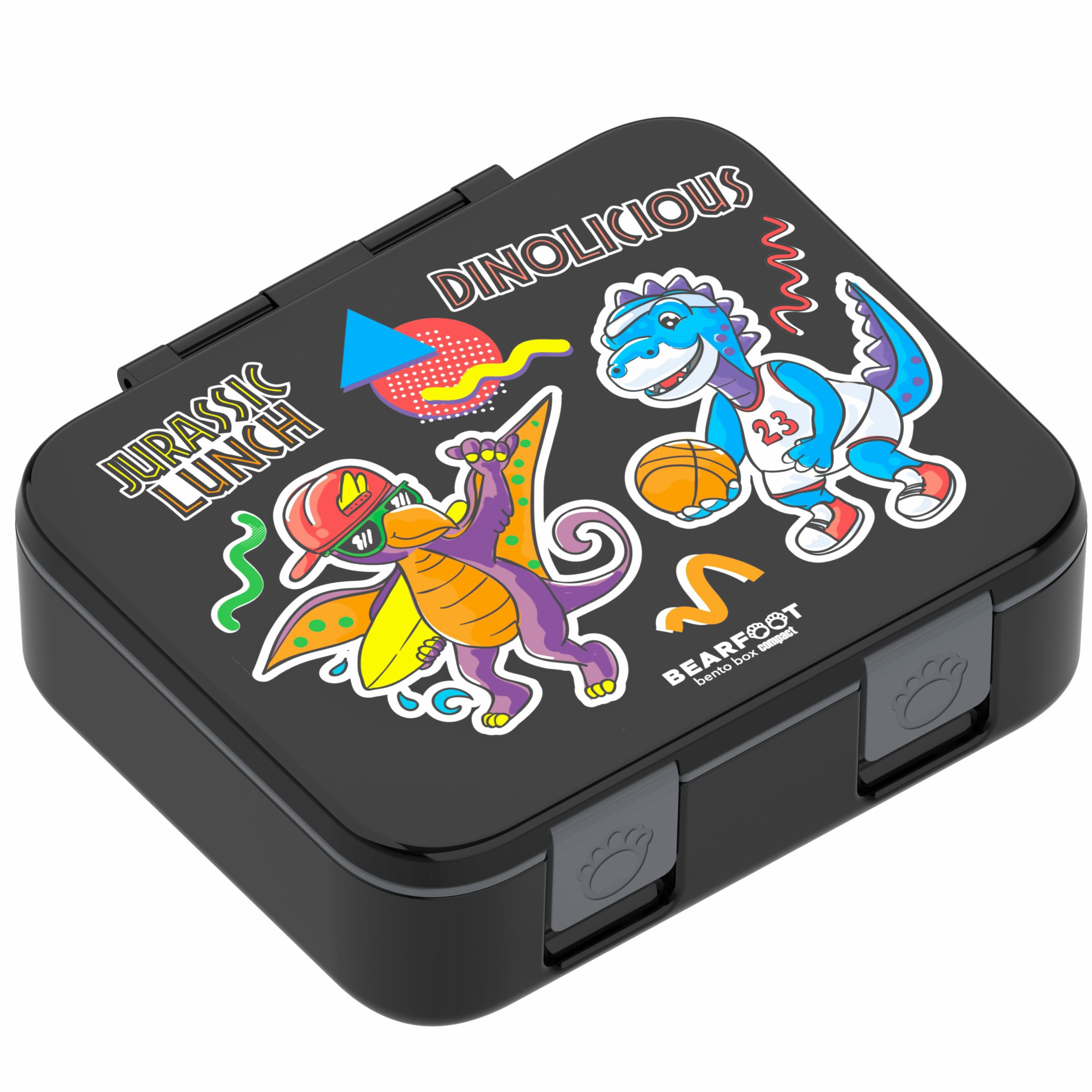 bearfoot-bento-box-compact-brotdose-dinos-schwarz-auslaufsicher image 2