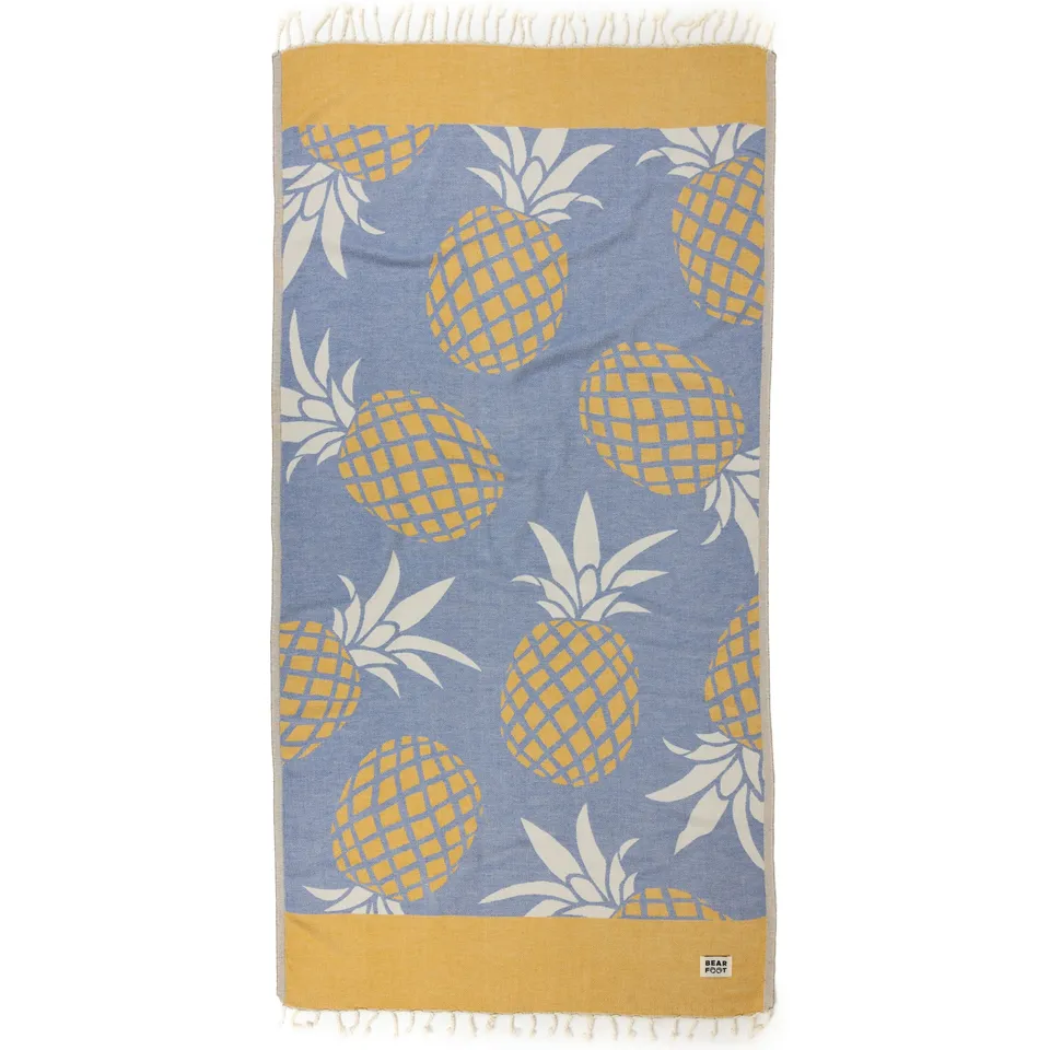 bearfoot-strandt-cher-pineapple-blue-baumwolle-hamamtuch image 1