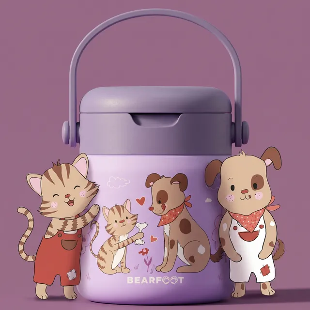 bearfoot-thermobeh-lter-kinder-edelstahl-500ml-hund-katze image 1