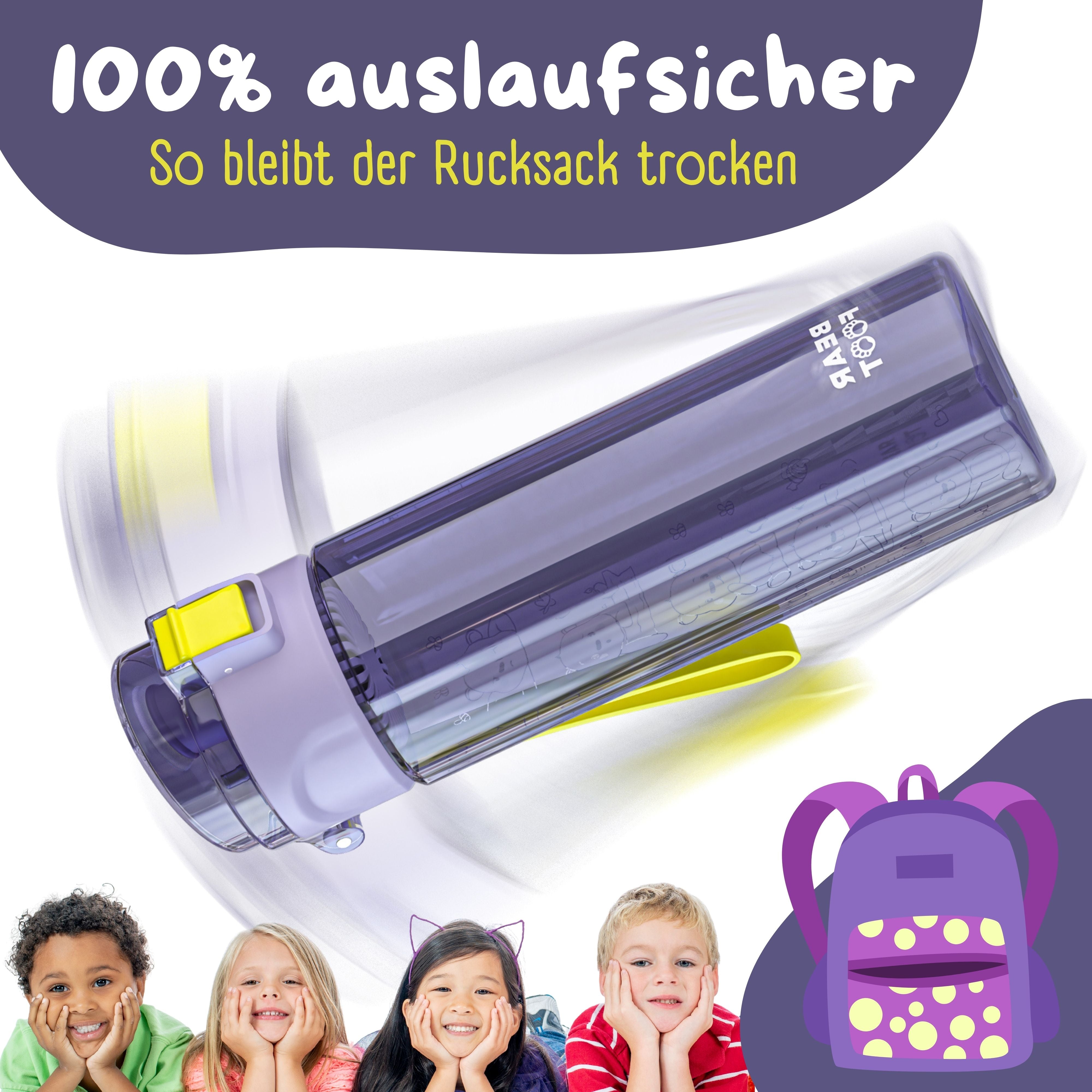 bearfoot-trinkflaschen-kinderflasche-logo-lila-500ml-bpa-frei image 6