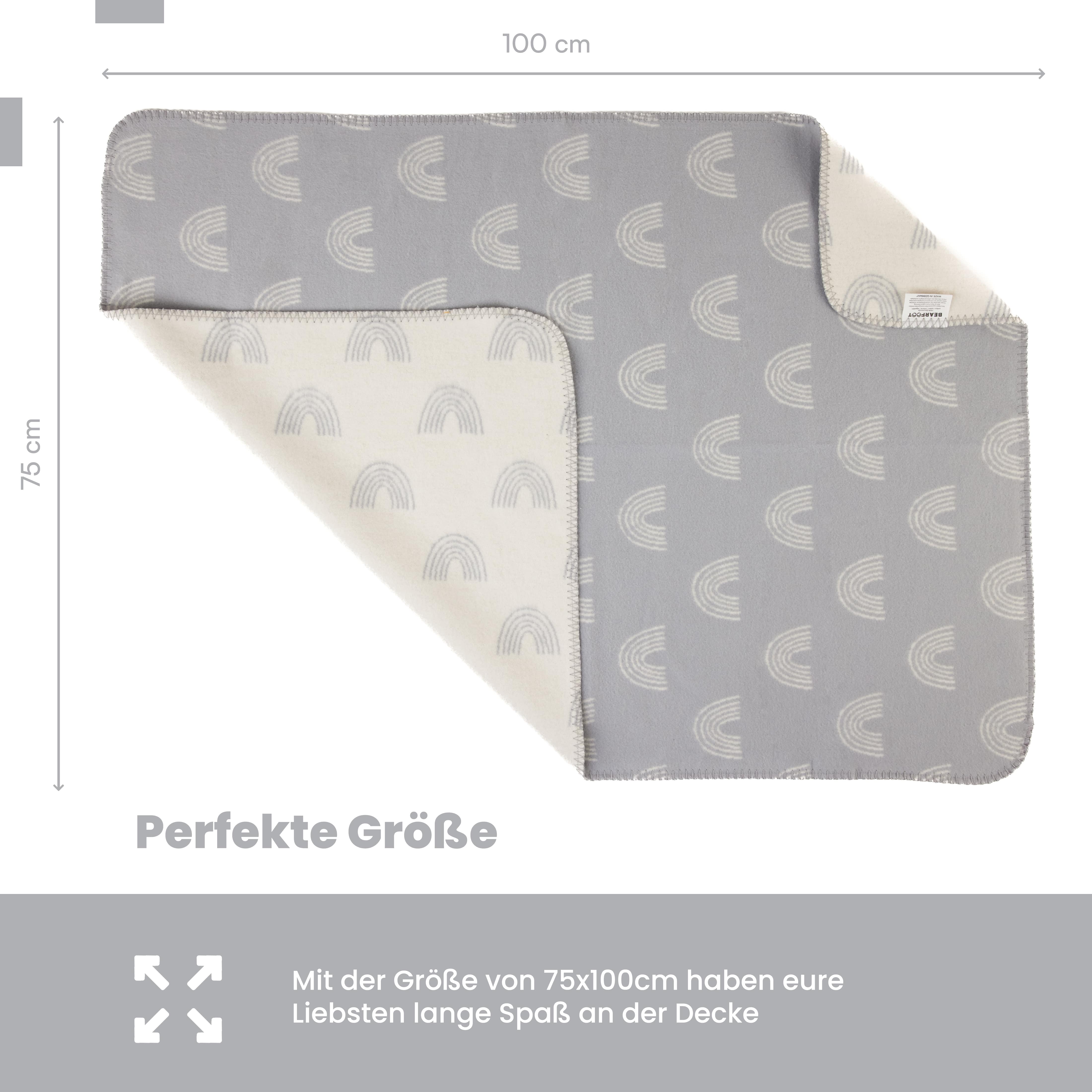 bearfoot-babydecke-bio-baumwolle-regenbogen-grau-100x75-made-in-germany image 5
