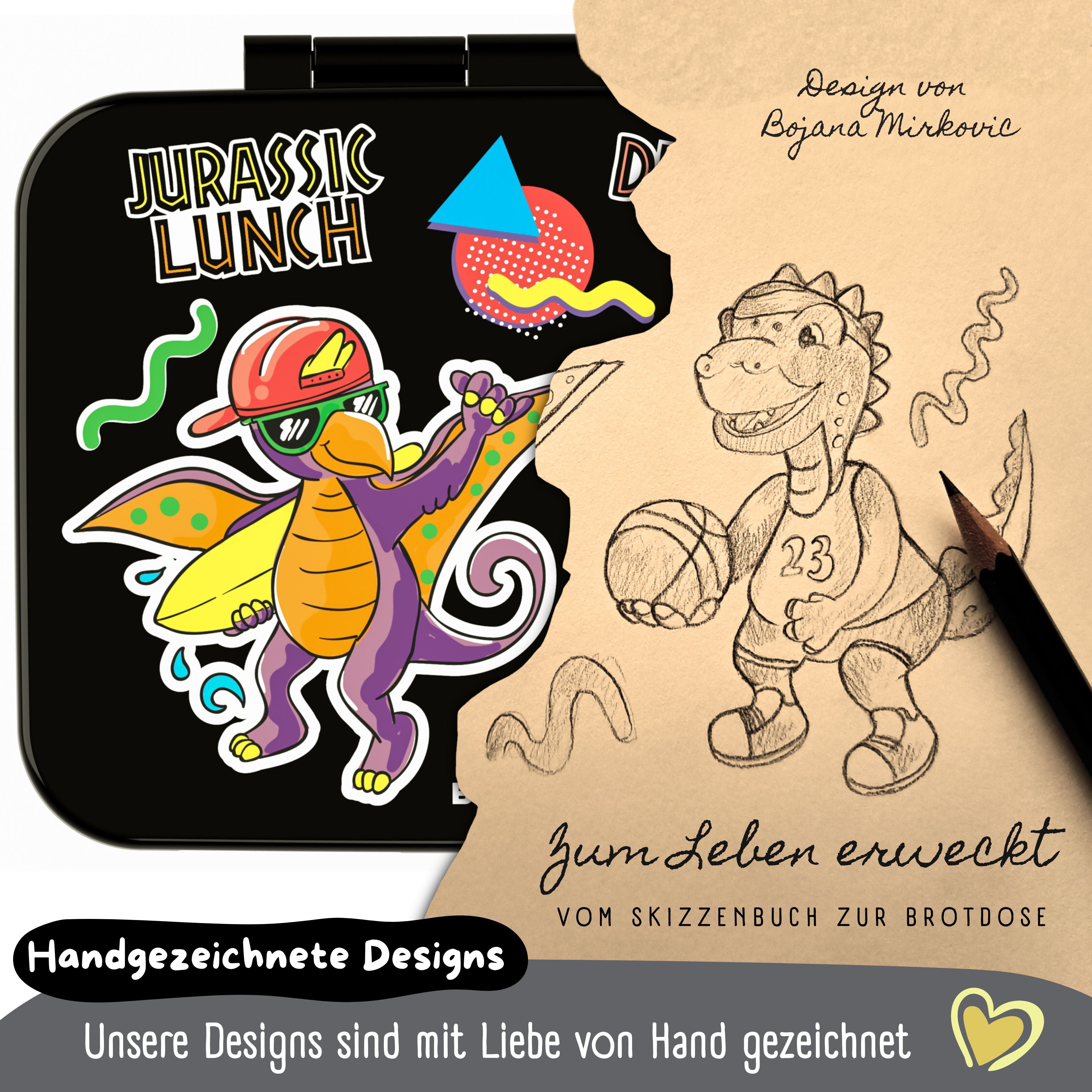 bearfoot-bento-box-compact-brotdose-dinos-schwarz-auslaufsicher image 7